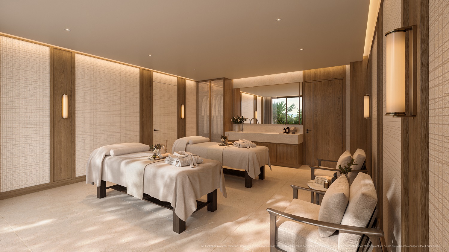 พื้นที่ Private Spa ภายในวิลล่า Naturale