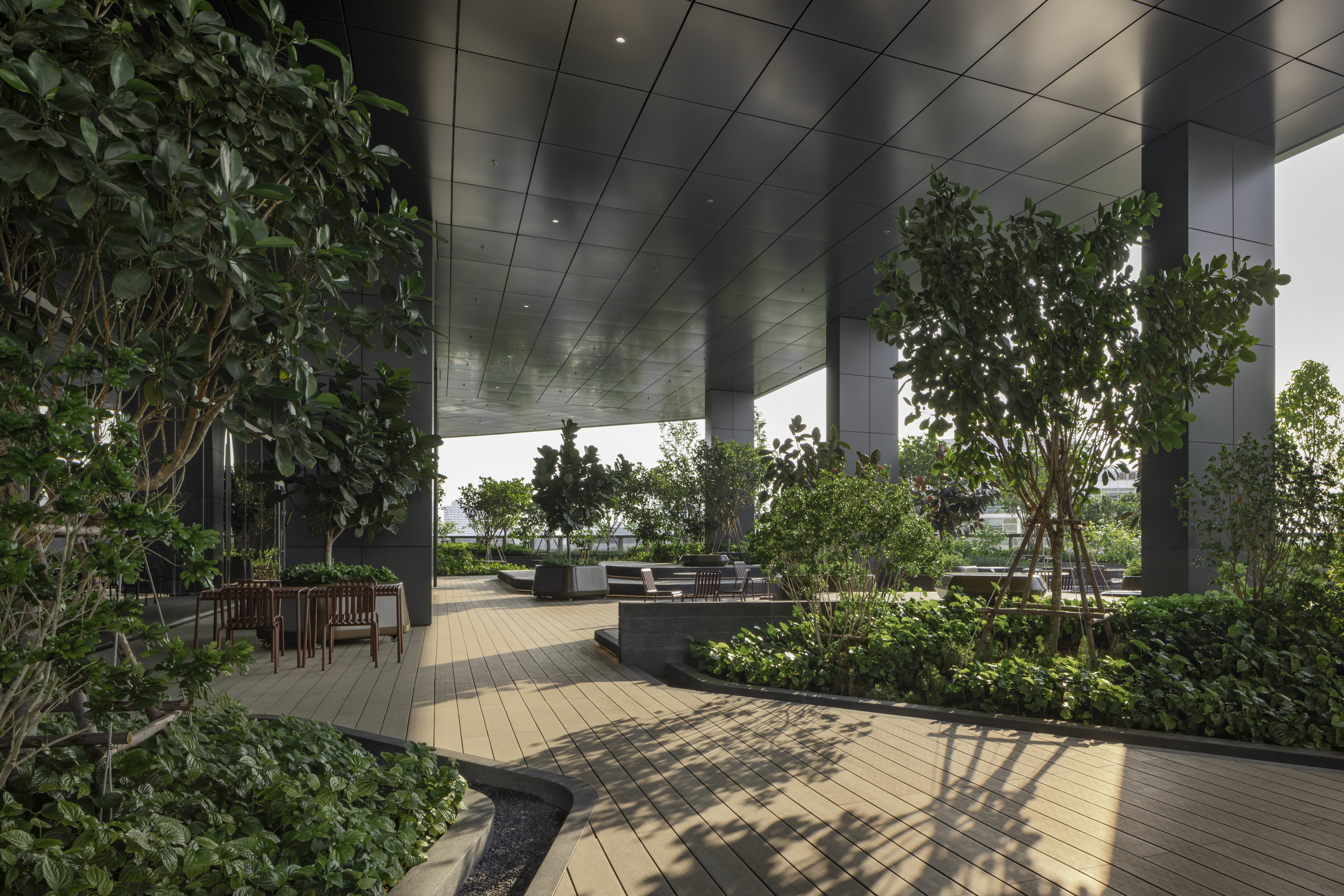 สวนบนอาคาร AIA Connect
