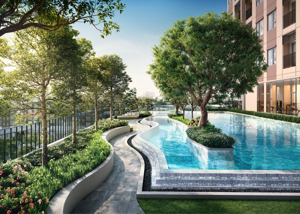 สระว่ายน้ำ โครงการ ASPIRE สาทร–ตากสิน พรีว่า