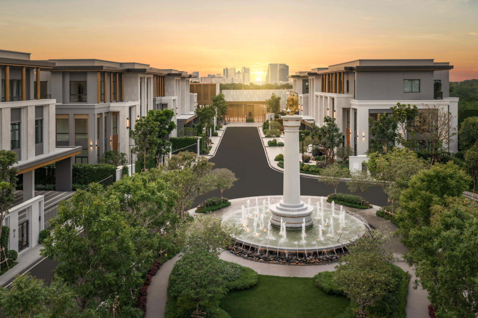 สวนส่วนกลางของโครงการ CINQUIÈME Krungthep Kreetha