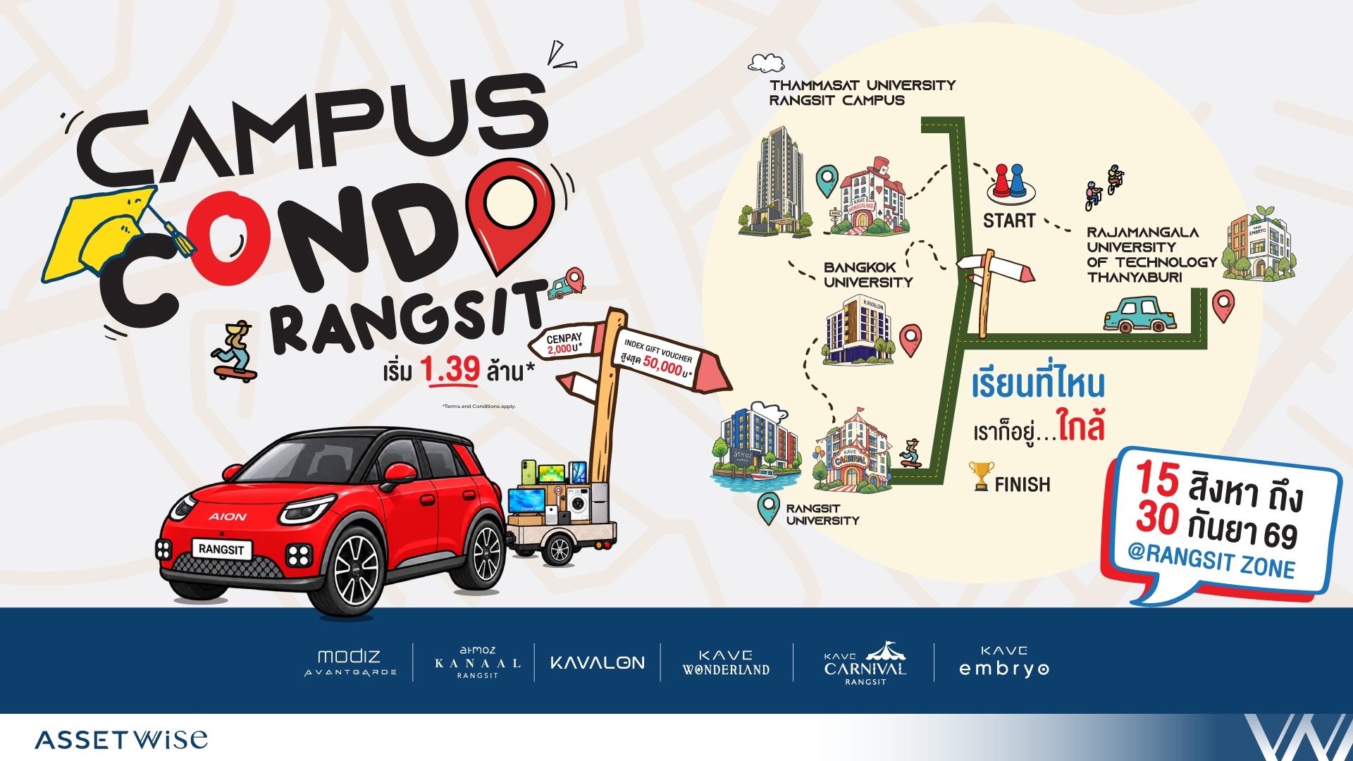 ภาพแคมเปญ Campus Condo รังสิตแจกใหญ่ พร้อมอยู่พร้อมย้าย