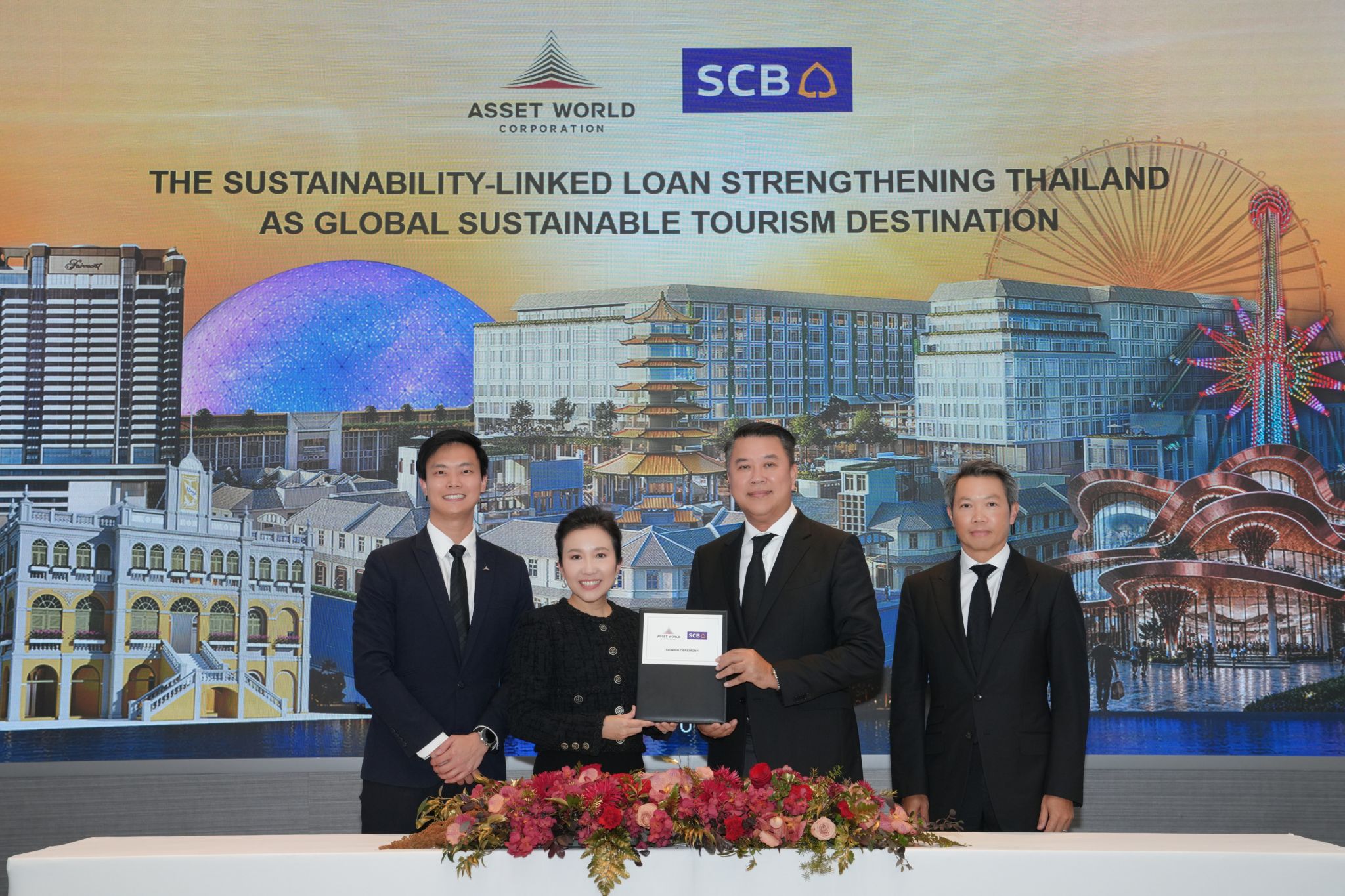 ภาพเซ็นสัญญาความร่วมมือระหว่าง AWC และ SCB