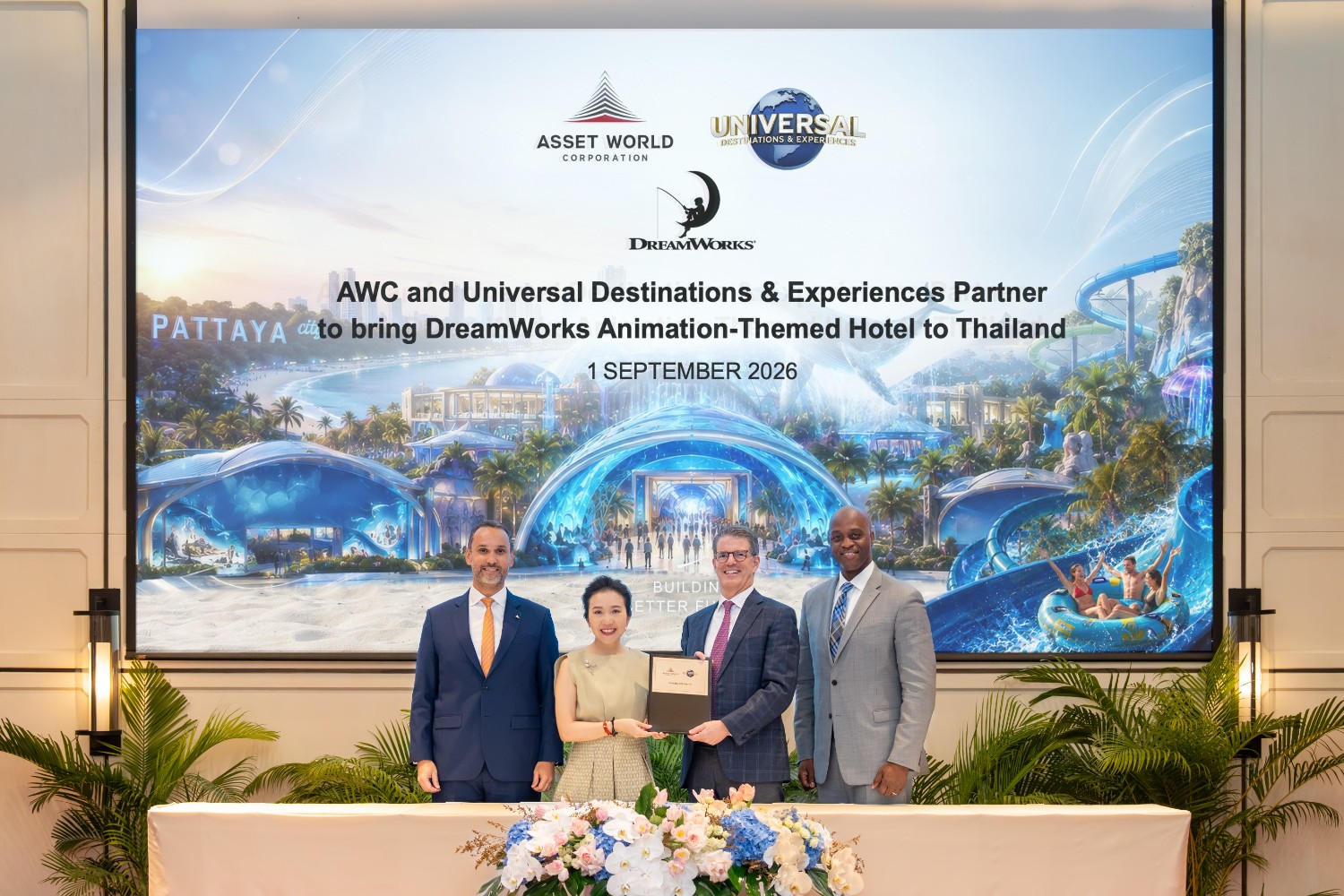 ภาพประกอบข่าว AWC ผนึก Universal Destinations & Experiences เปิดตัวโรงแรมธีม DreamWorks Animation แห่งแรกของไทยที่ Aquatique พัทยา