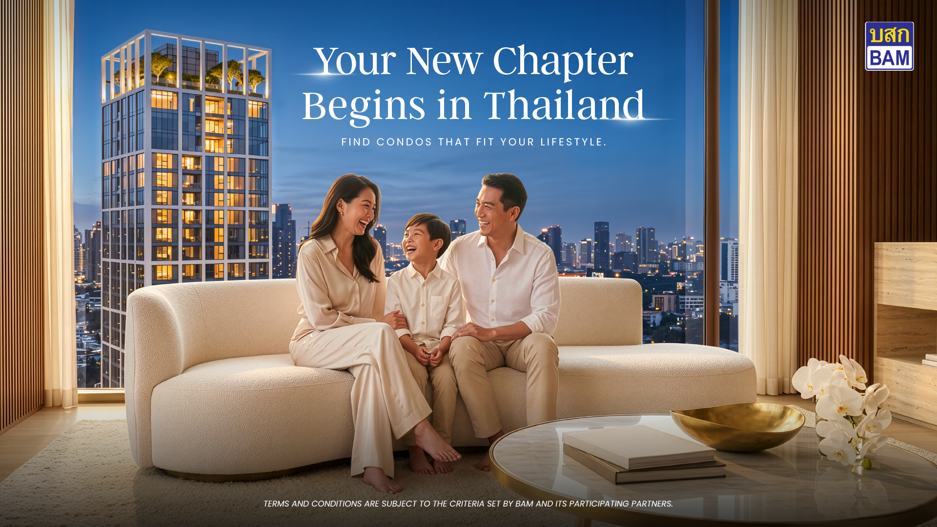 ภาพแนวคิดโครงการ BAM Condos for Foreigners – Your New Chapter Begins in Thailand