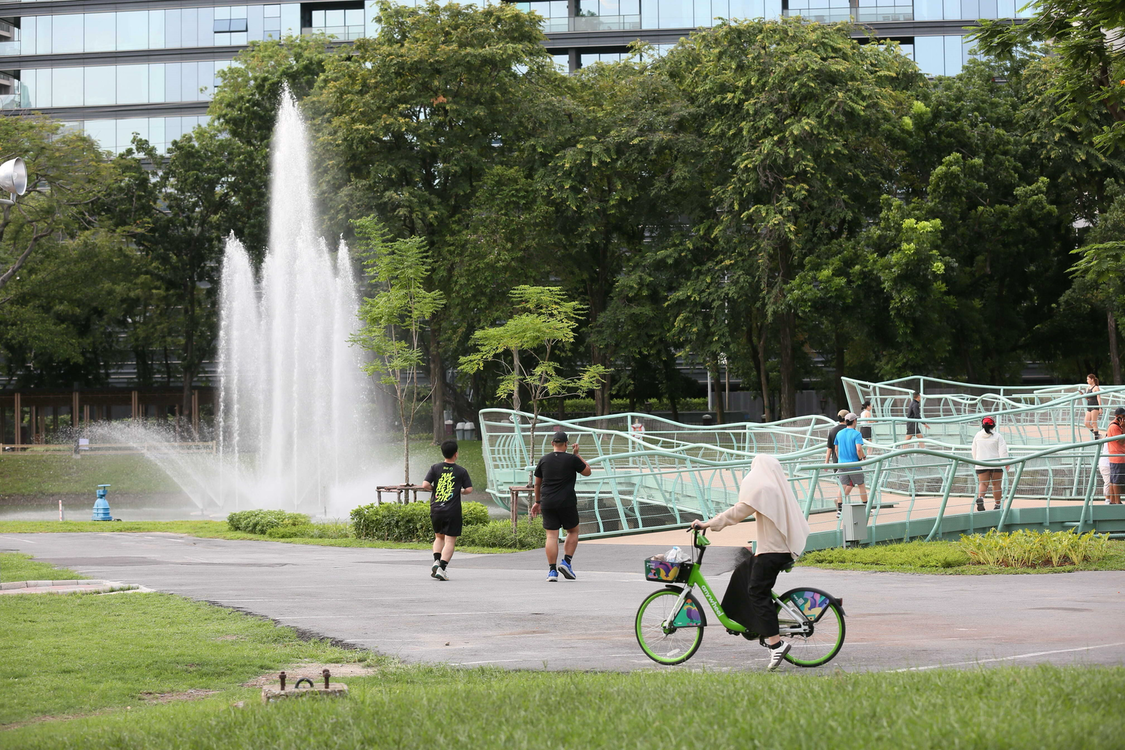 บรรยากาศการส่งมอบน้ำพุ Fountain of Compassion ณ สวนลุมพินี