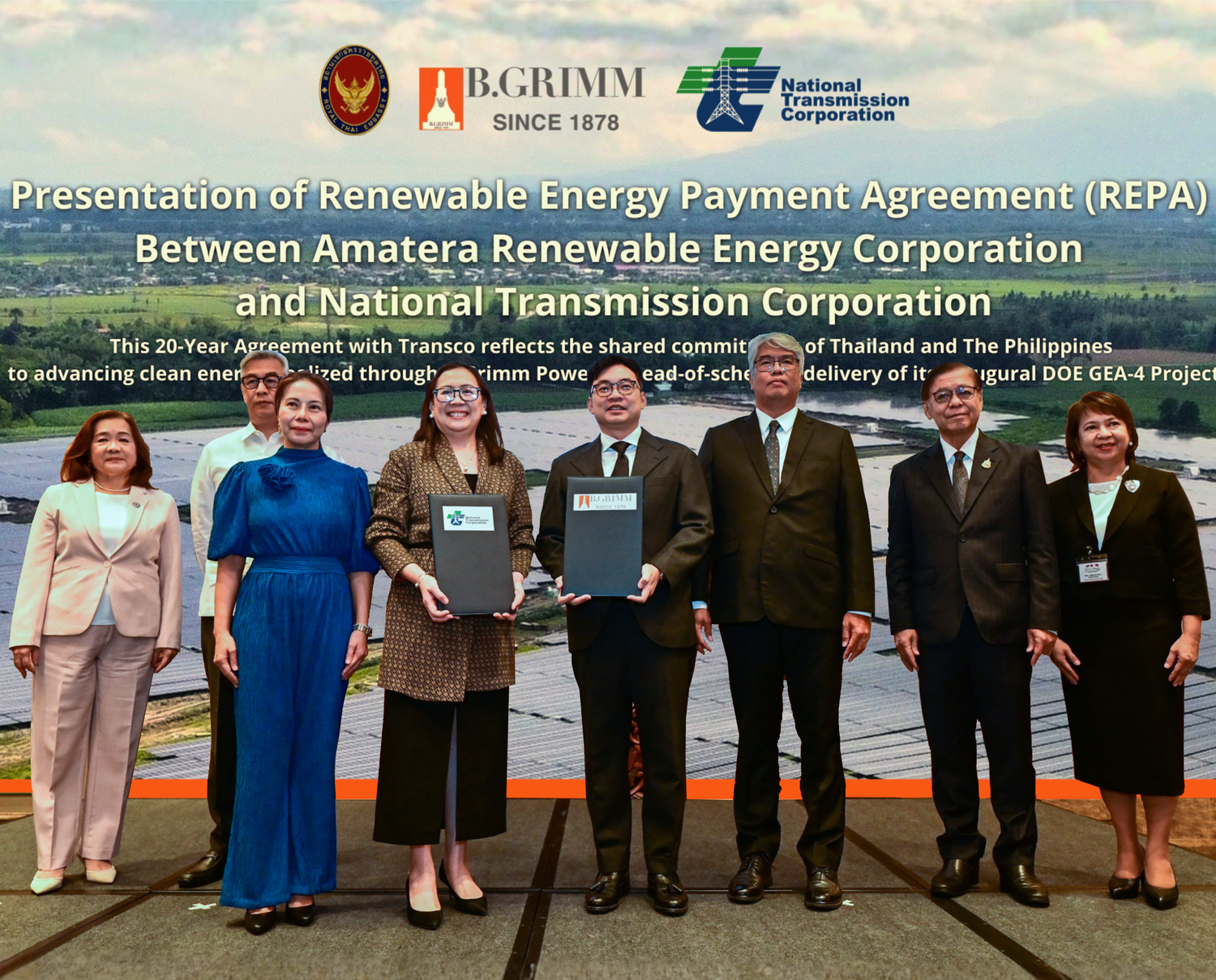 ARECO บริษัทย่อย บี.กริม เพาเวอร์ ร่วมลงนามสัญญาซื้อขายไฟฟ้ากับ TransCo ในฟิลิปปินส์