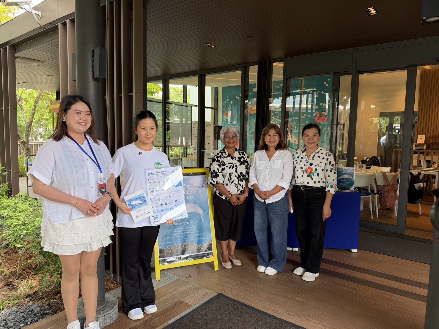 บรรยากาศการอบรมเชิงปฏิบัติการช่วยชีวิตสัตว์ทะเลหายากเกยตื้น ณ โรงแรมโอโซ่ ภูเก็ต