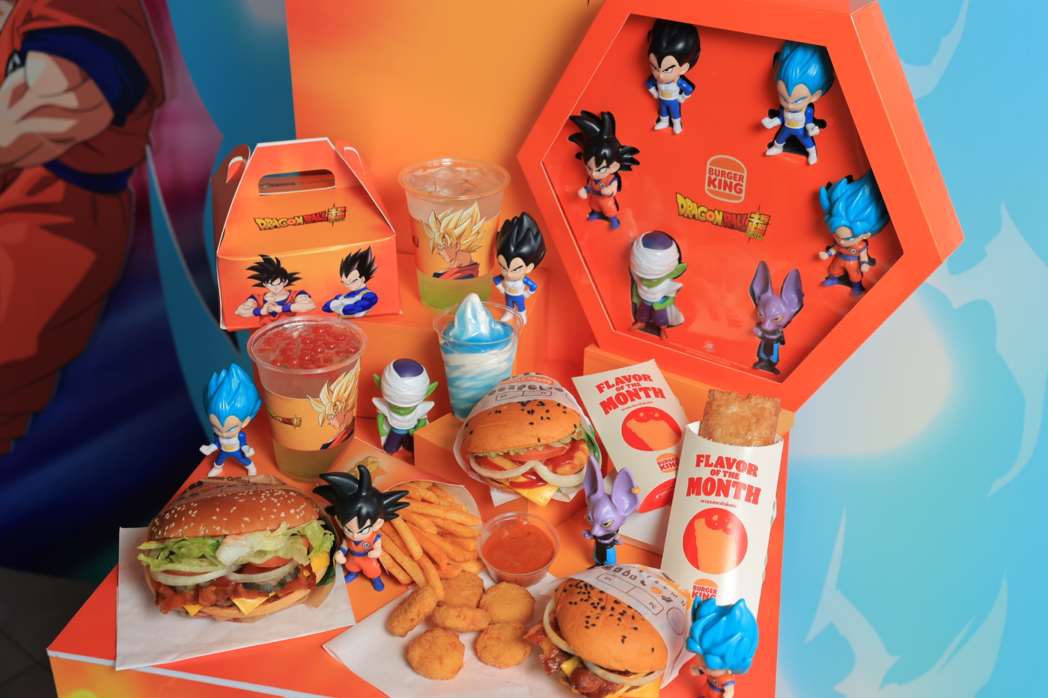 ภาพประกอบเมนูพิเศษแคมเปญ BURGER KING x DRAGON BALL