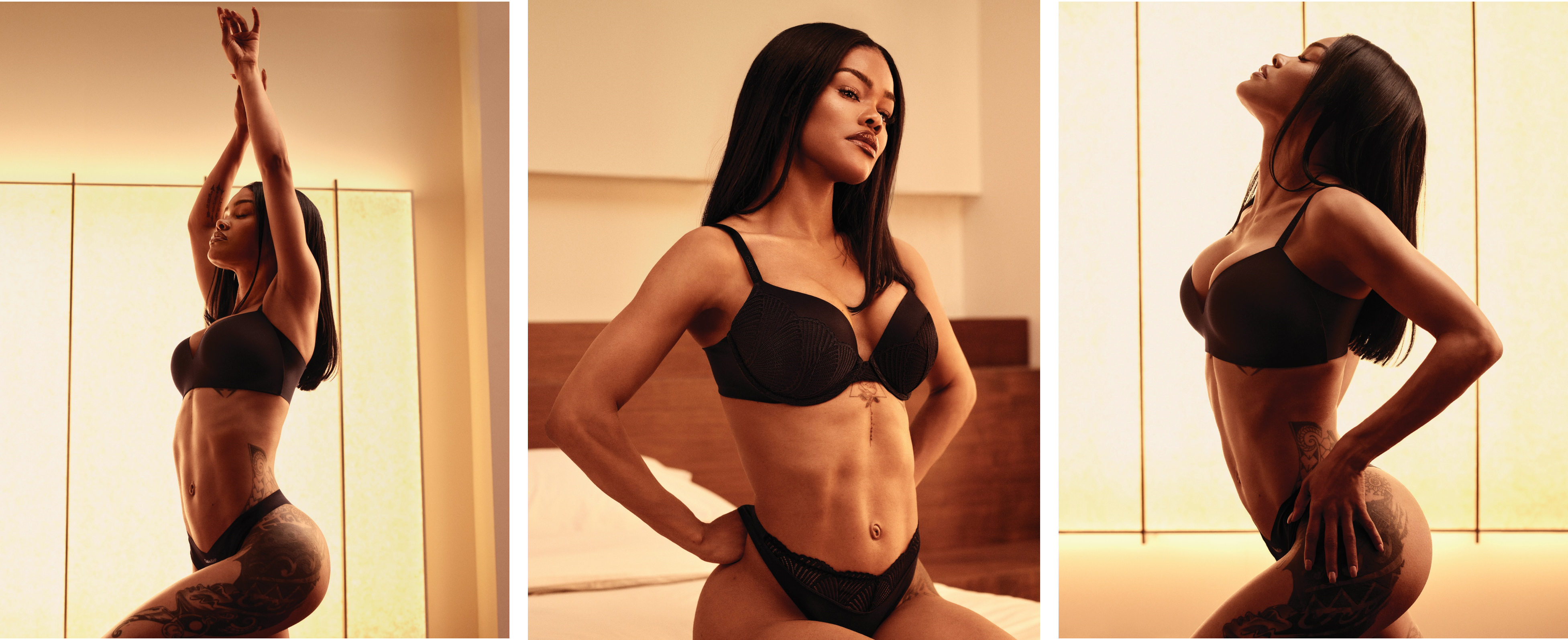 ภาพแคมเปญชุดชั้นใน Calvin Klein Fall 2026 นำแสดงโดย Teyana Taylor