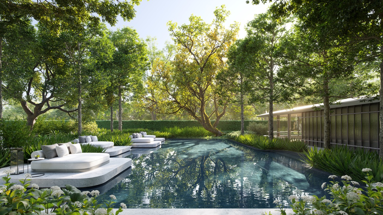 สระว่ายน้ำชั้นล่าง Upper House Residences Bangkok