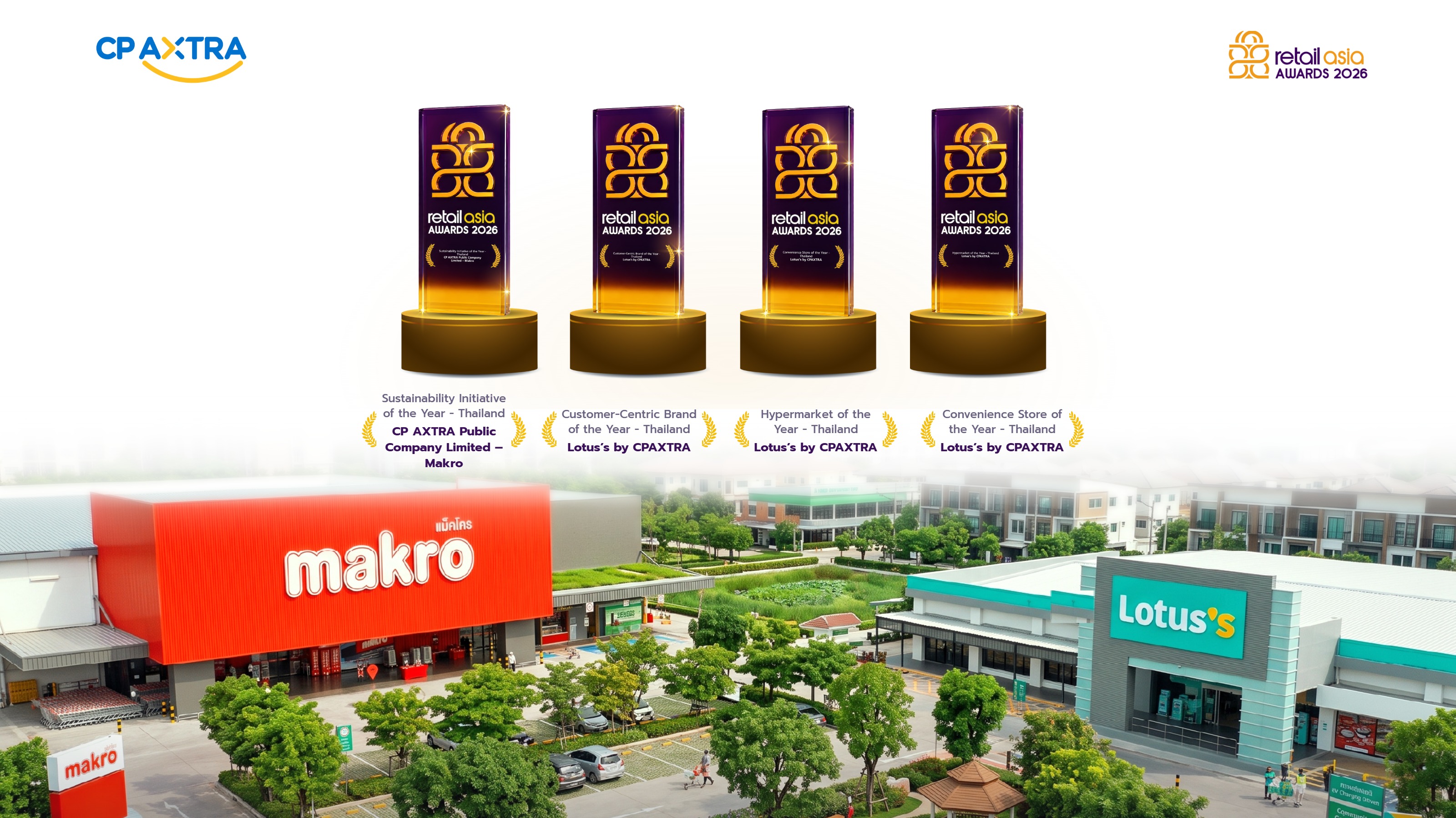 ซีพี แอ็กซ์ตร้า รับรางวัล Retail Asia Awards 2026