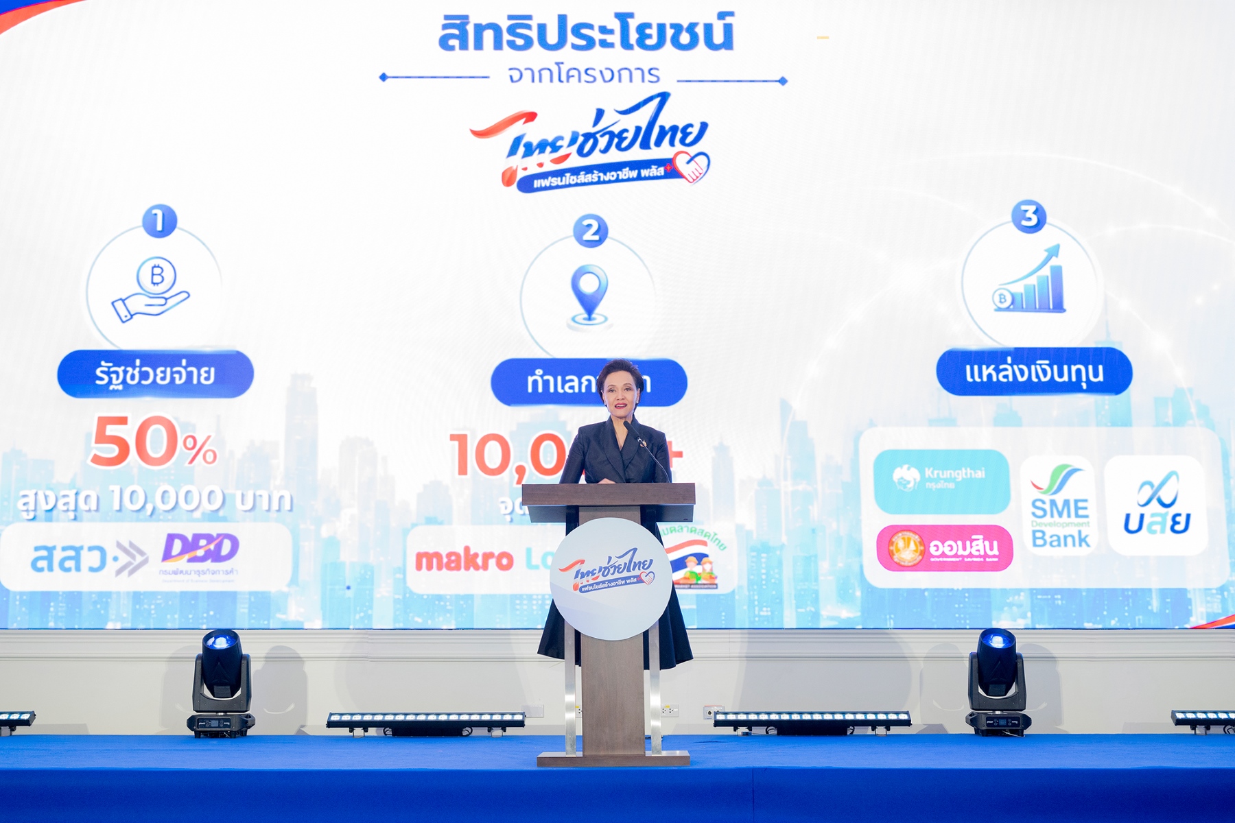 ภาพบรรยากาศงานเปิดโครงการไทยช่วยไทย แฟรนไชส์สร้างอาชีพ พลัส 2