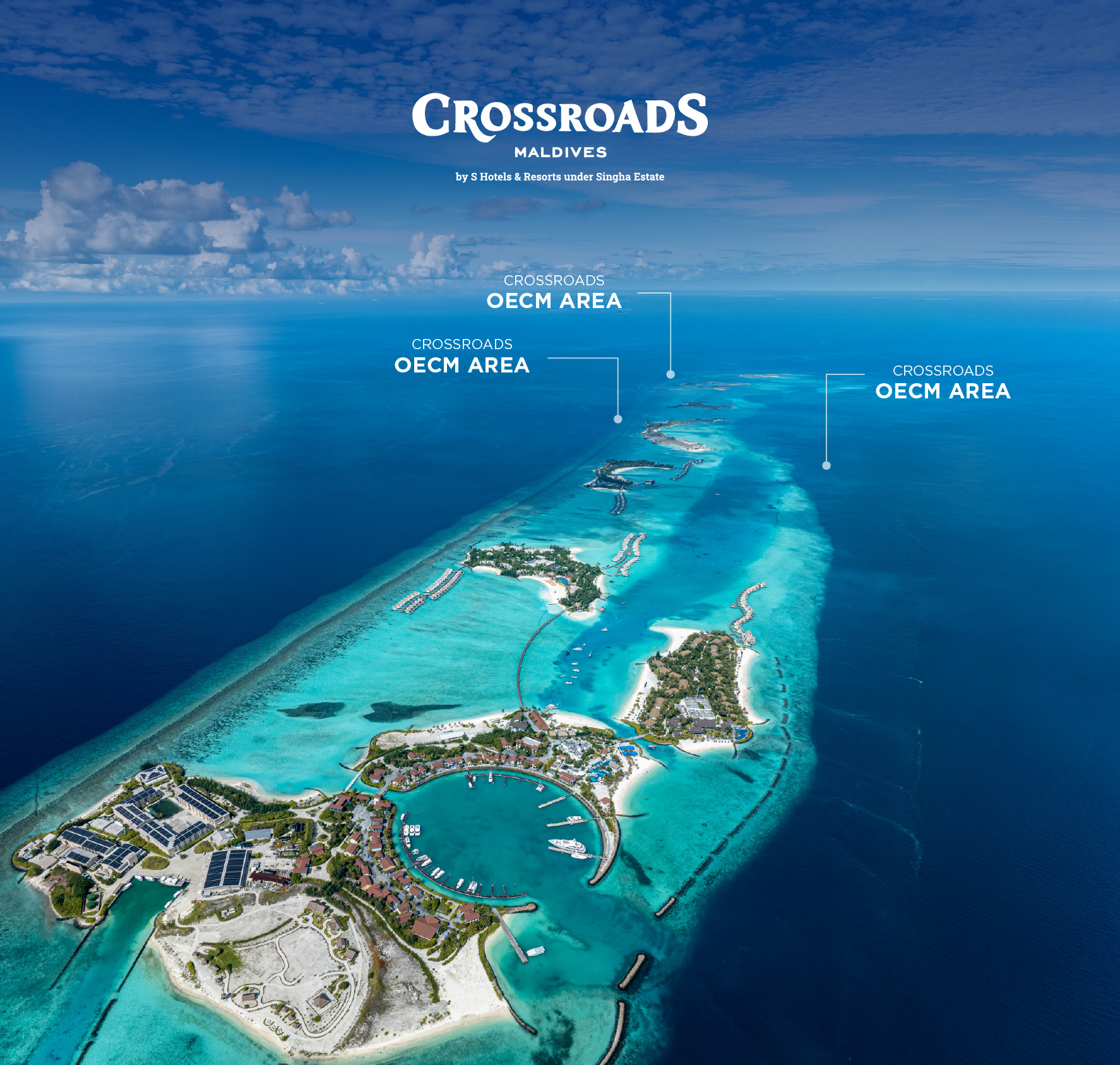 ภาพทางอากาศของพื้นที่ CROSSROADS OECM ทะเลสาบเอ็มบูดู