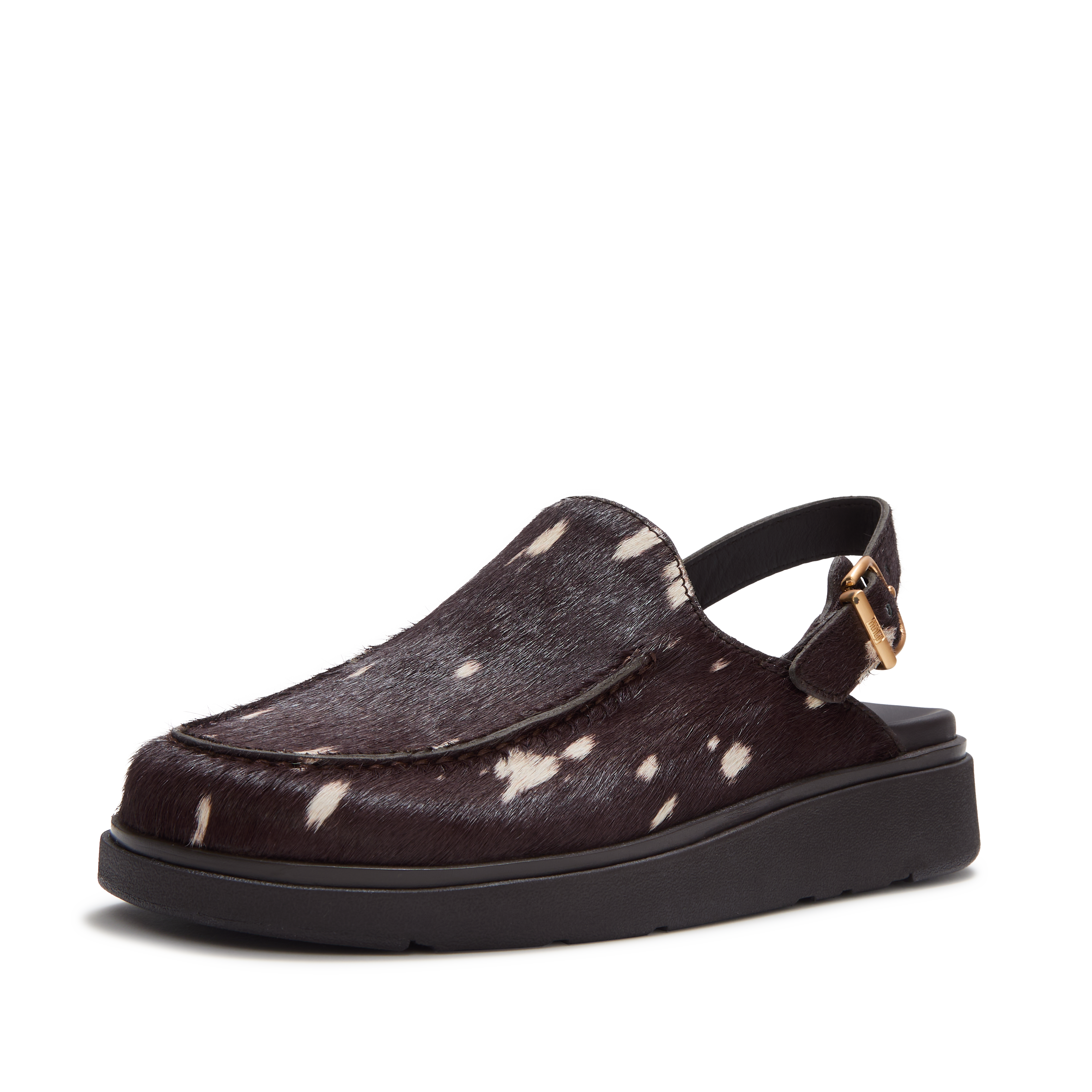 FitFlop x Ester Manas รองเท้าแตะเปิดส้นสีช็อกโกแลต
