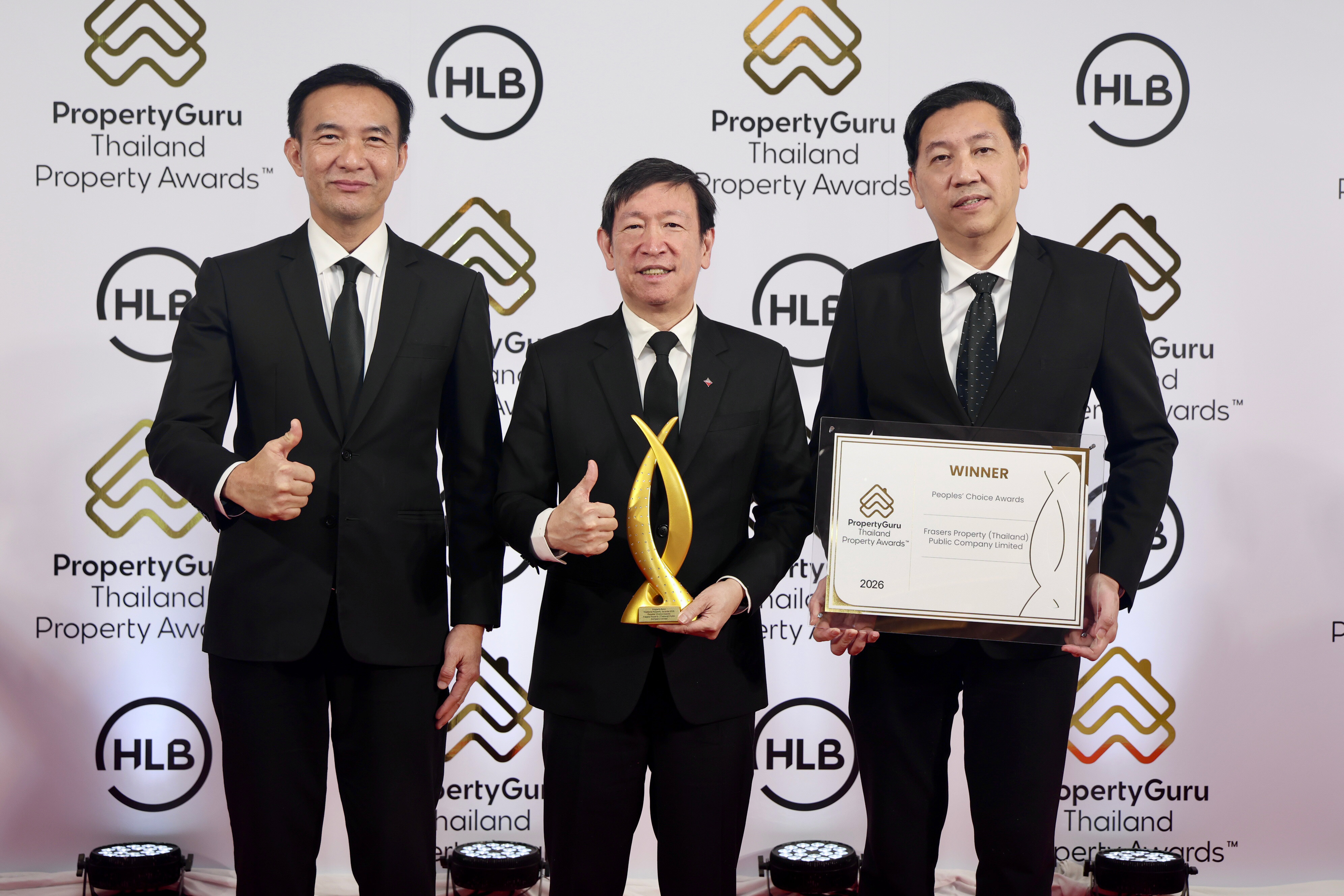 ผู้บริหารเฟรเซอร์ส พร็อพเพอร์ตี้ ประเทศไทย ร่วมรับรางวัล PropertyGuru Thailand Property Awards 2026