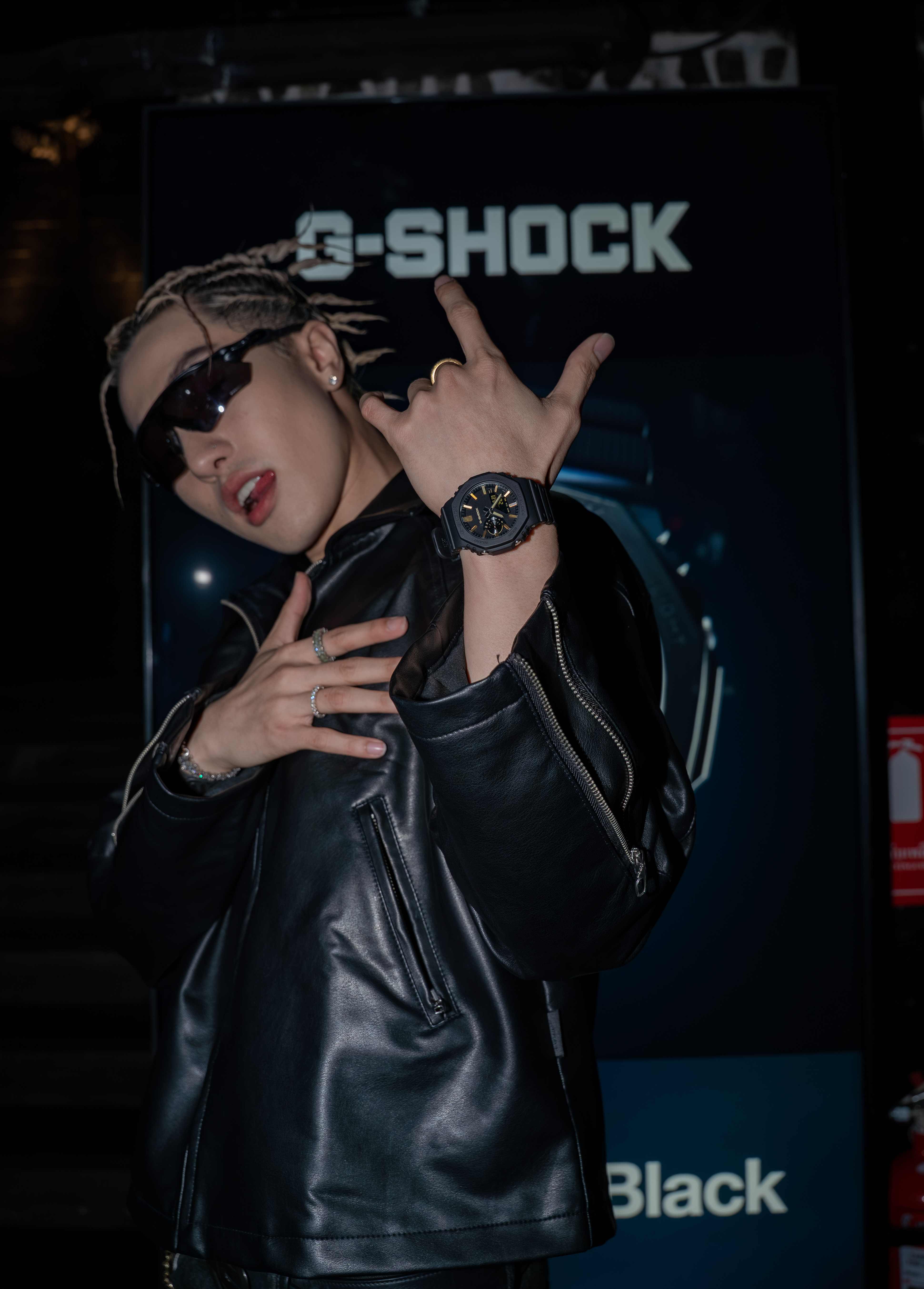 ซีดี-กันต์ธีร์ ปิติธัญ ในงานเปิดตัว G-SHOCK LUXE BLACK COLLECTION