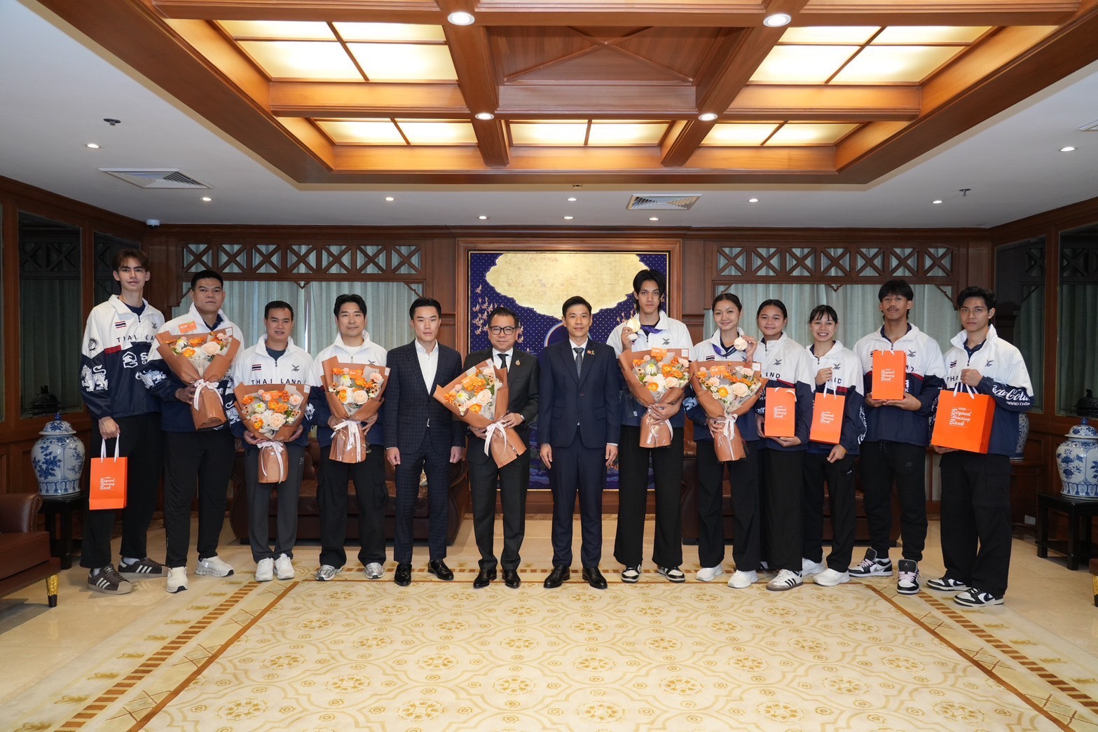 คณะนักกีฬาเทควันโดทีมชาติไทยร่วมงานขอบคุณ ธอส. หลังประสบความสำเร็จในเอเชียนเกมส์ 2026