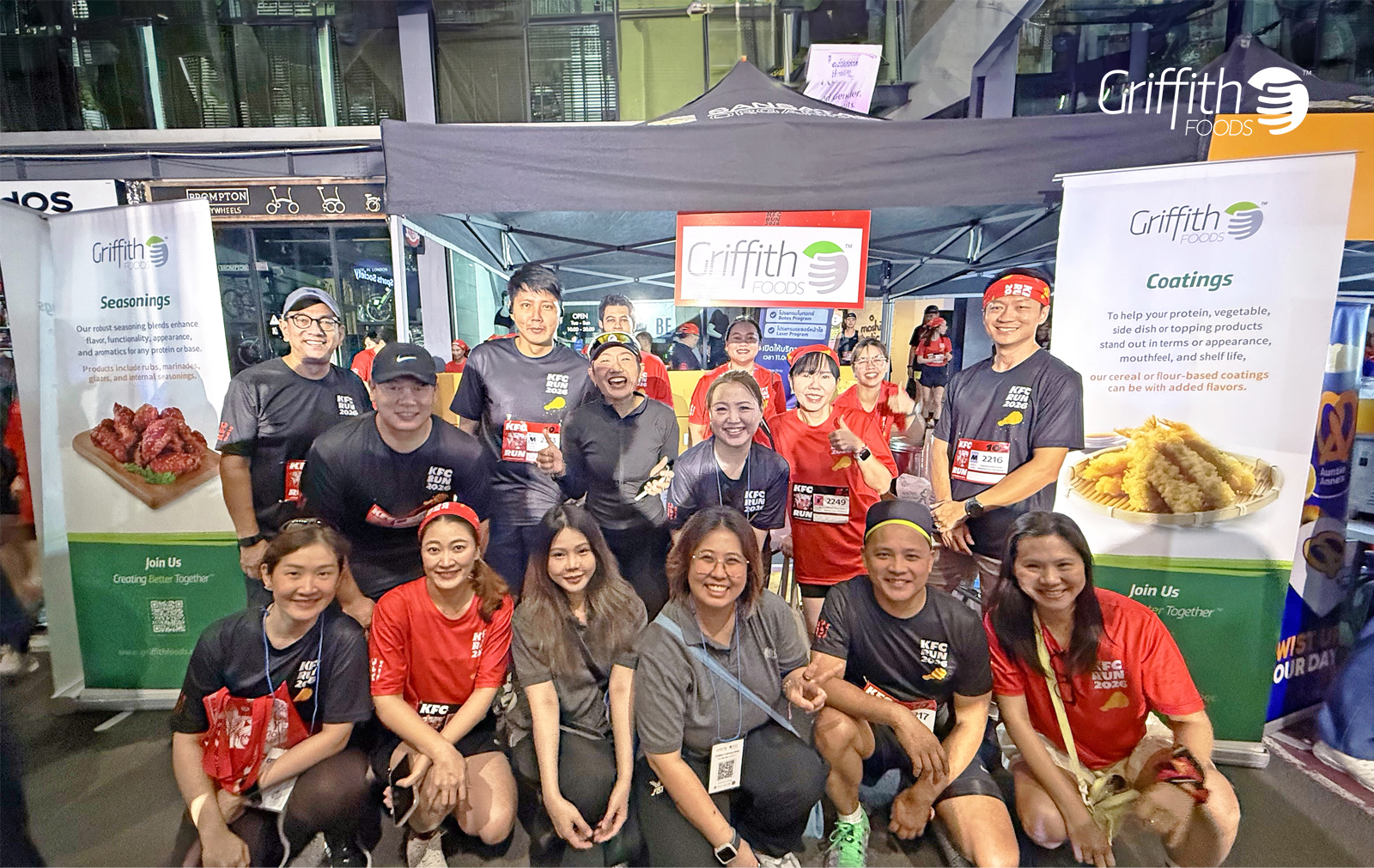 บูธกิจกรรมของ Griffith Foods ใน KFC RUN 2026