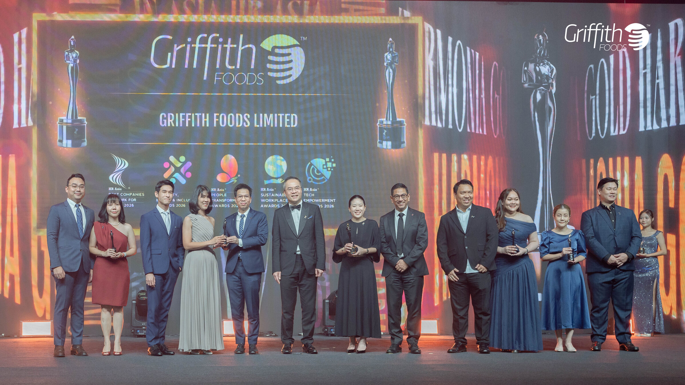 กริฟฟิทท์ ฟู้ดส์ คว้า 5 รางวัล HR Asia Awards 2026