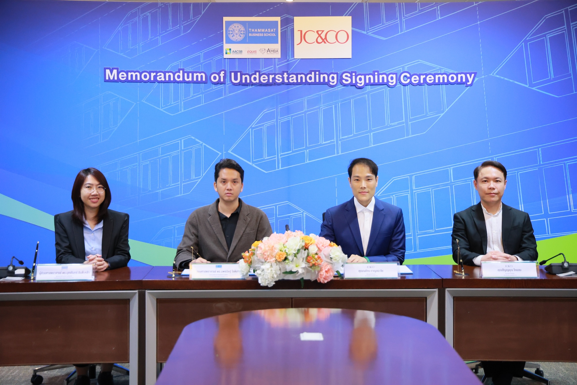 ภาพบรรยากาศพิธีลงนามความร่วมมือระหว่าง TBS และ JC&CO