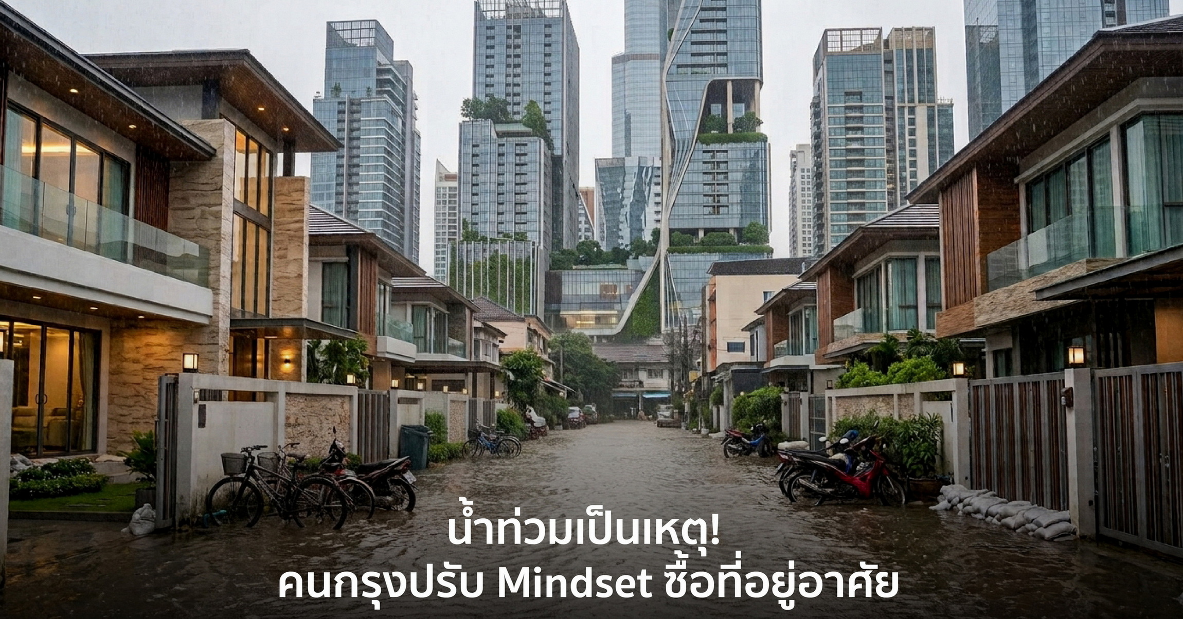 ภาพข่าวน้ำท่วมกับตลาดที่อยู่อาศัย