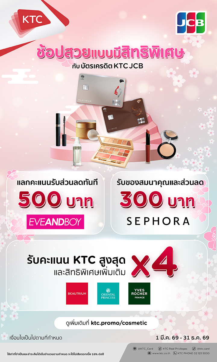 ภาพประกอบข่าวประชาสัมพันธ์แคมเปญ KTC JCB Beauty Days