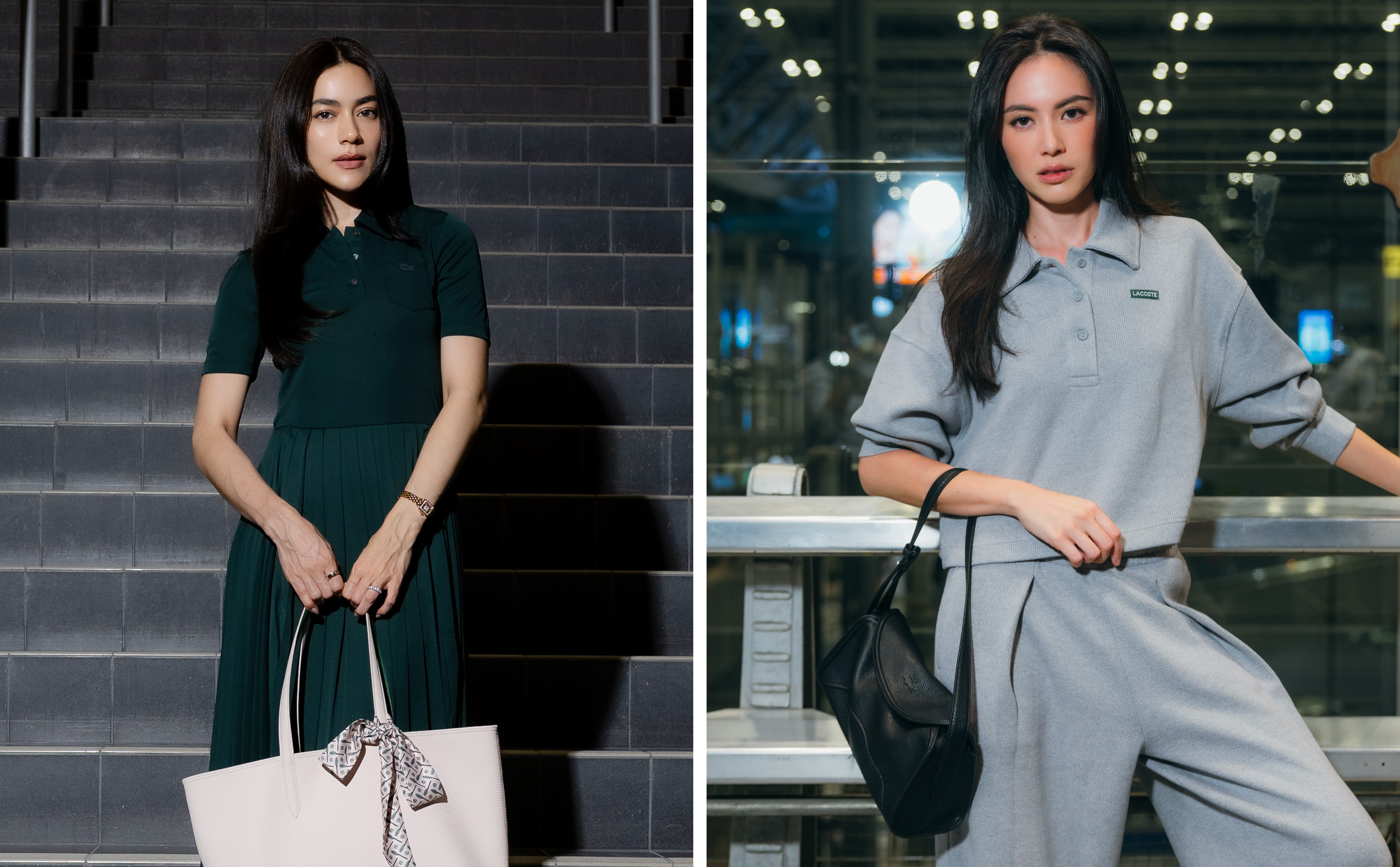 คิมเบอร์ลี่ และ ใหม่-ดาวิกา ใน Airport Look จาก LACOSTE