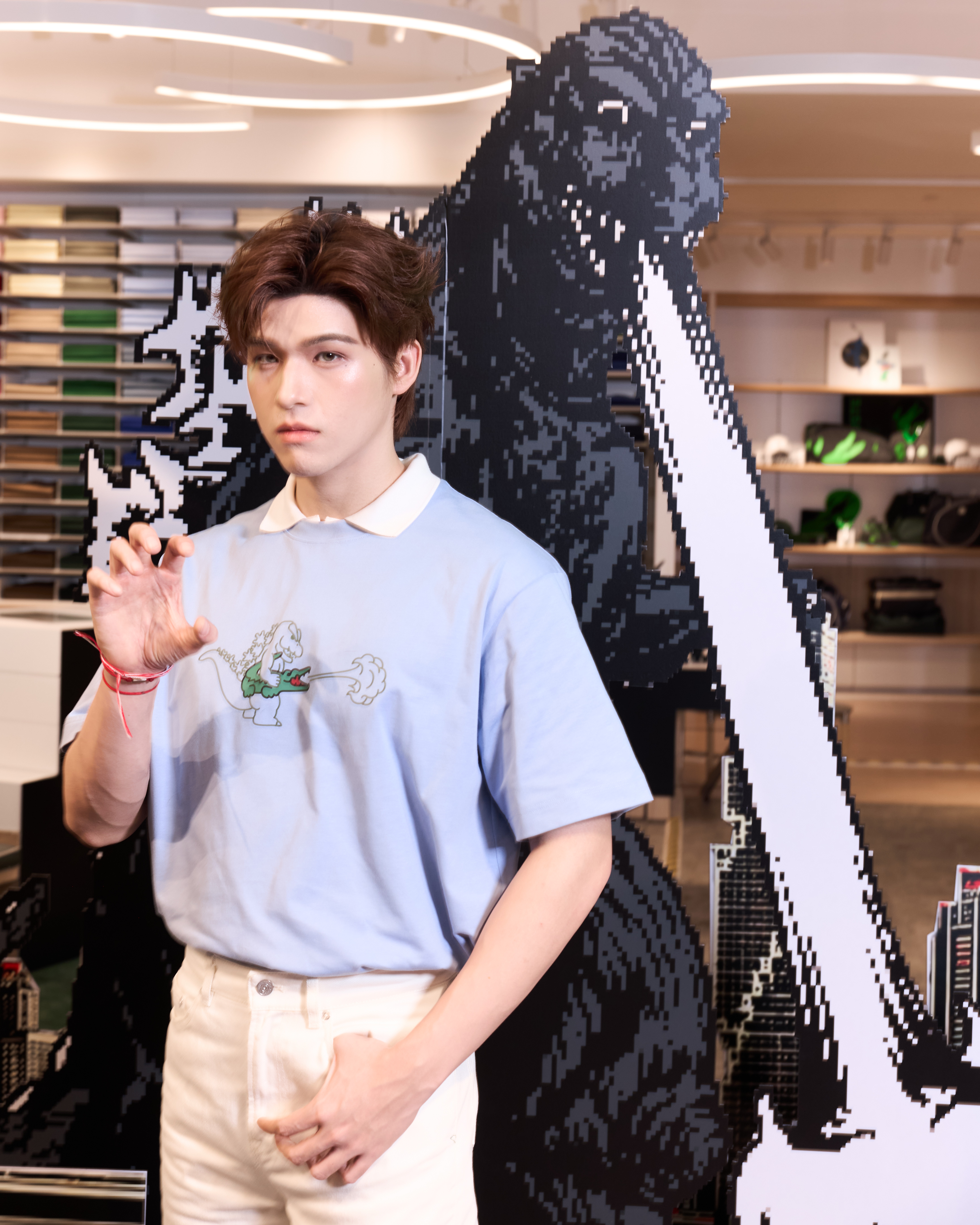 สกาย–วงศ์รวี ร่วมงานเปิดตัว LACOSTE x Godzilla 1.0 Capsule Collection