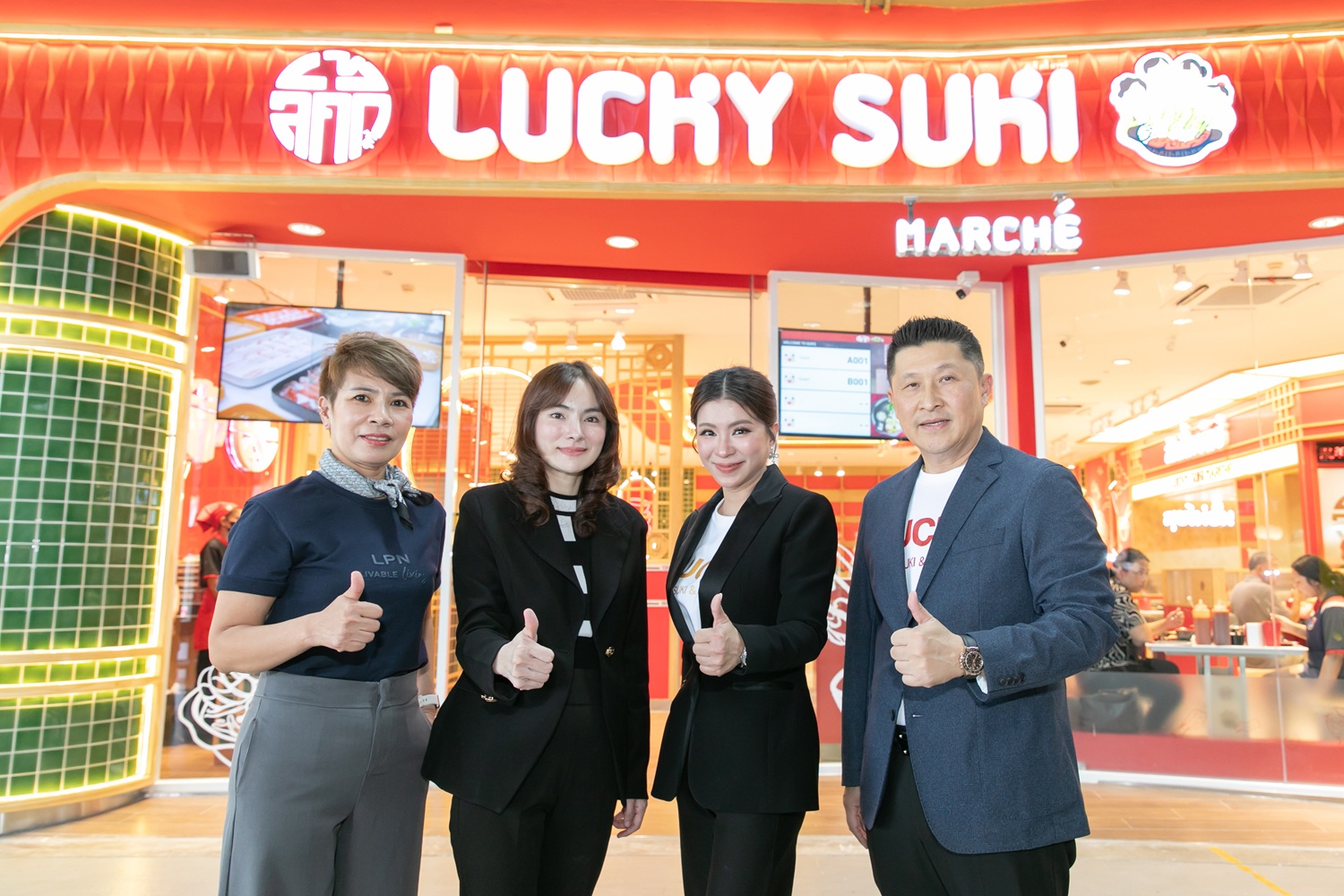 ภาพบรรยากาศเปิด Lucky Suki Marché สาขา ลุมพินี มาร์เก็ตเพลส รังสิต-คลอง 1