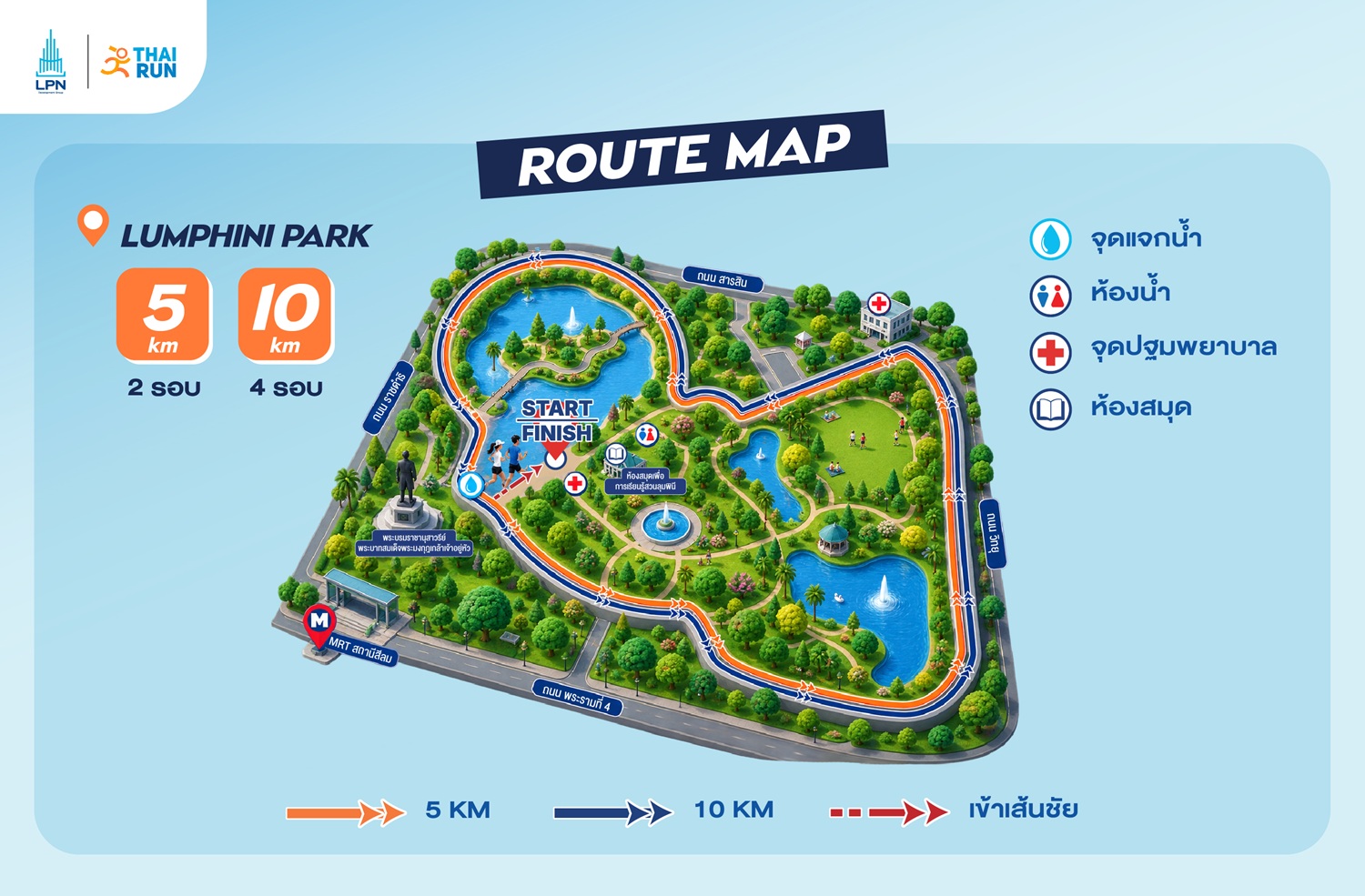 แผนที่เส้นทางวิ่ง LPN Livable Run 2026