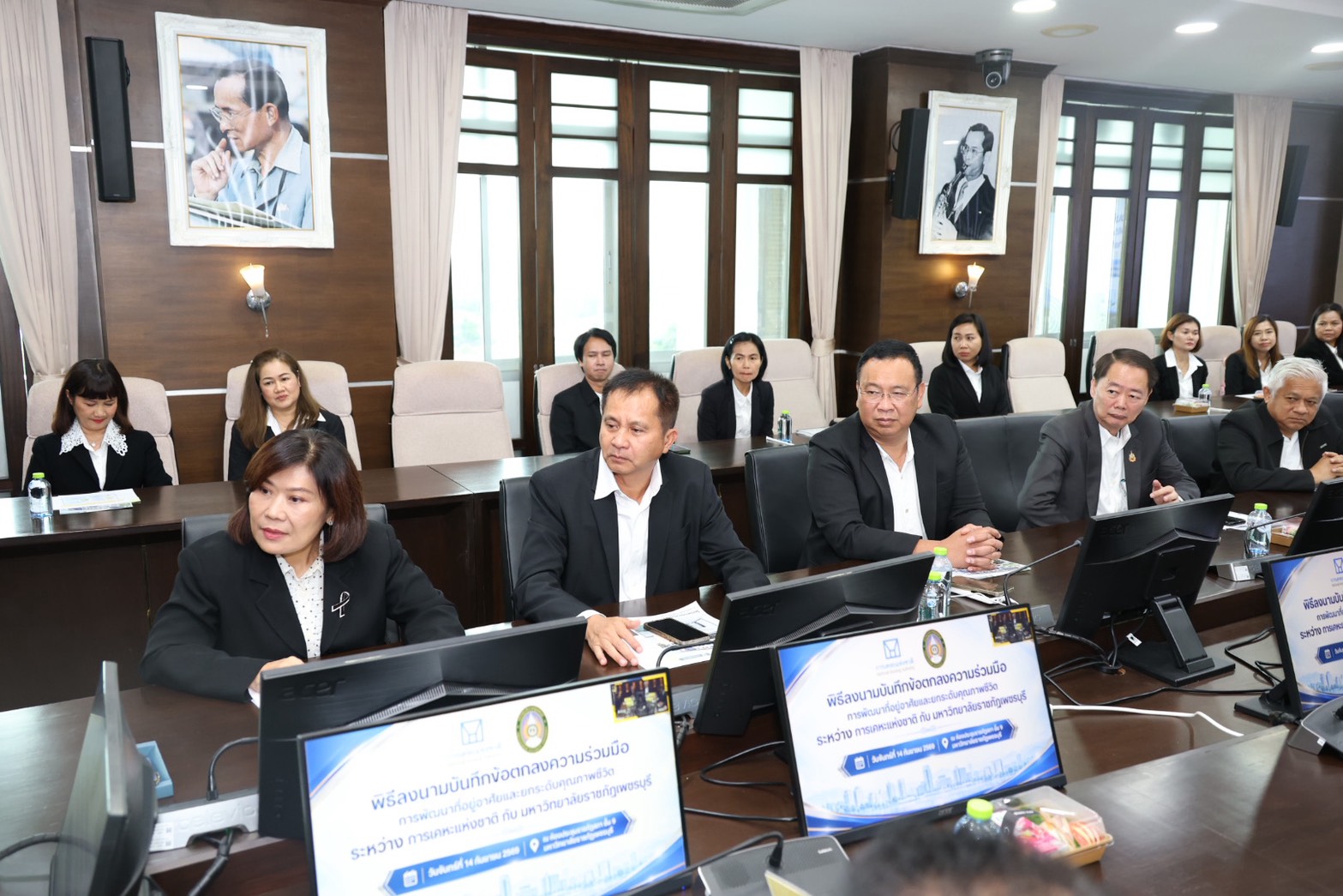 บรรยากาศภายในห้องประชุมราชภัฏสภาในการลงนามความร่วมมือ