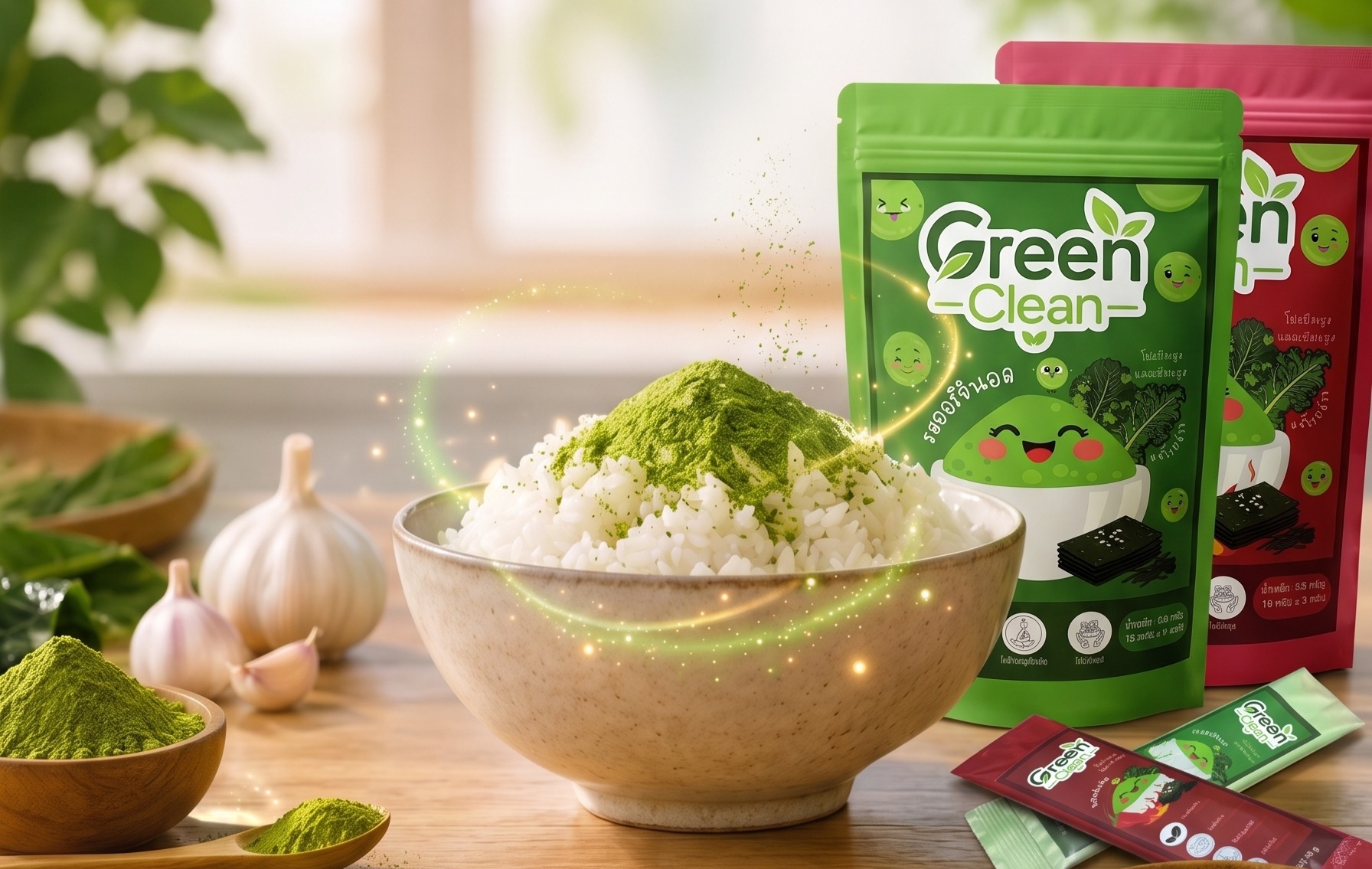 นวัตกรรมผงโรยข้าว GreenClean