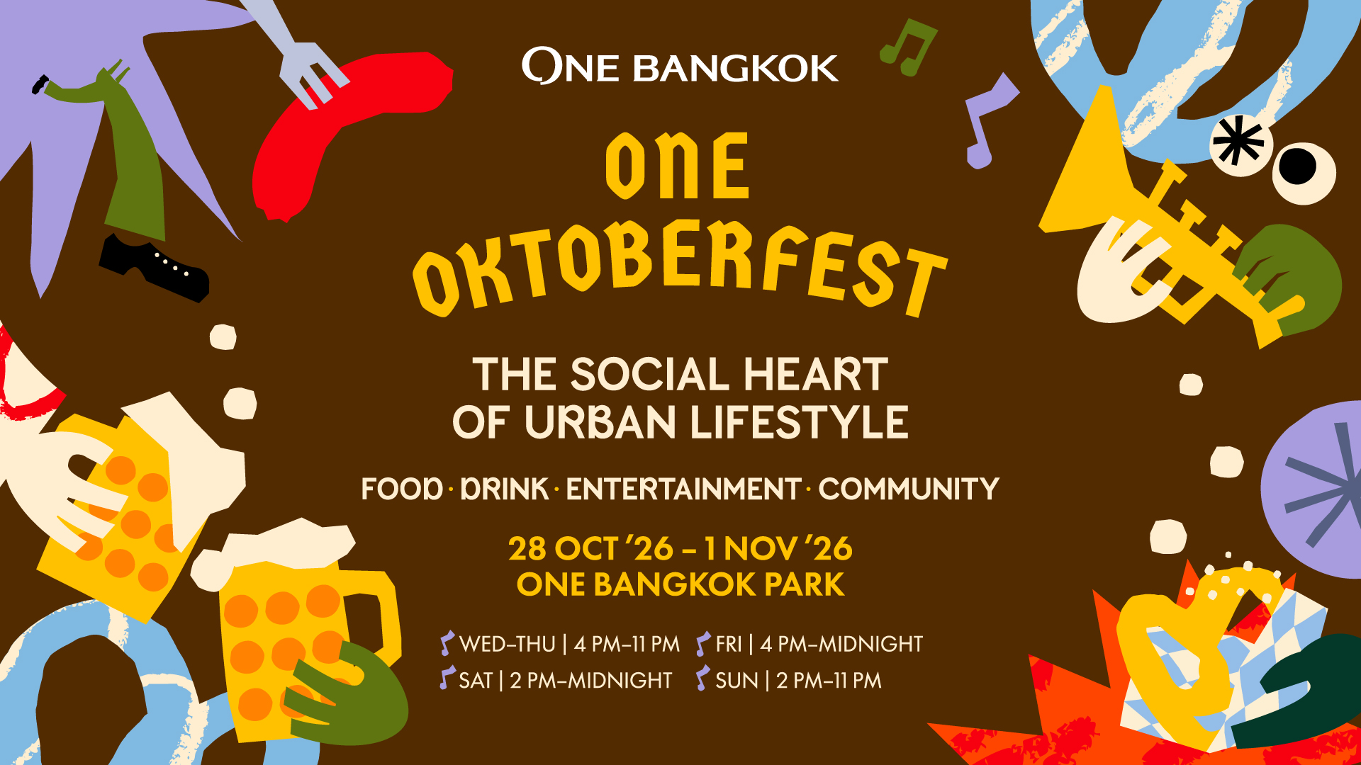 ภาพคีย์วิชวลงาน One Oktoberfest เทศกาลสไตล์เยอรมันครั้งแรกในไทย ณ วัน แบงค็อก ปาร์ค
