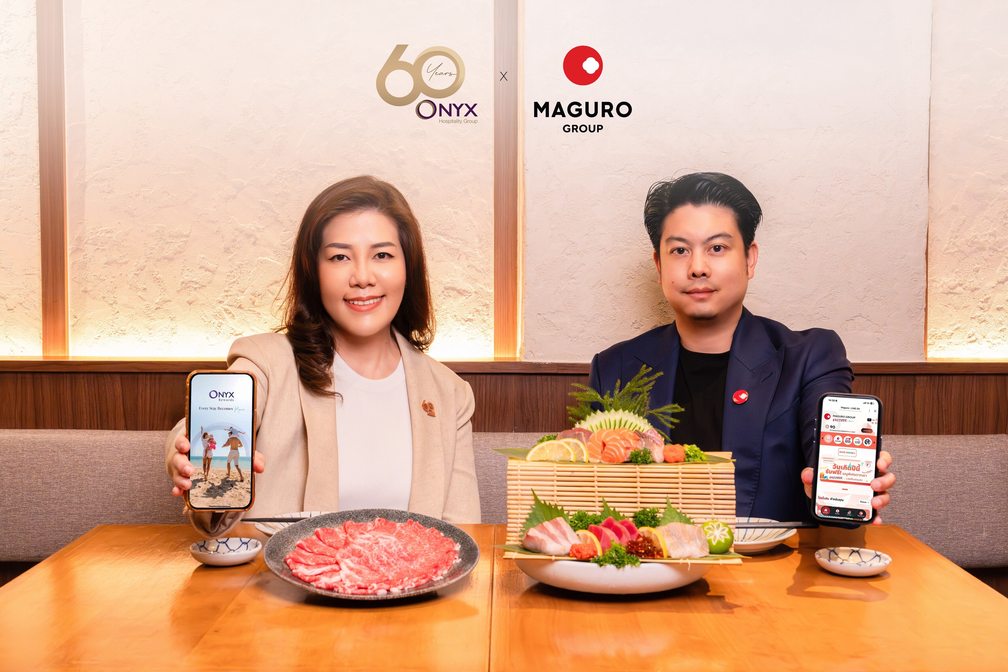 ภาพข่าวความร่วมมือระหว่าง ONYX Hospitality Group และ MAGURO Group