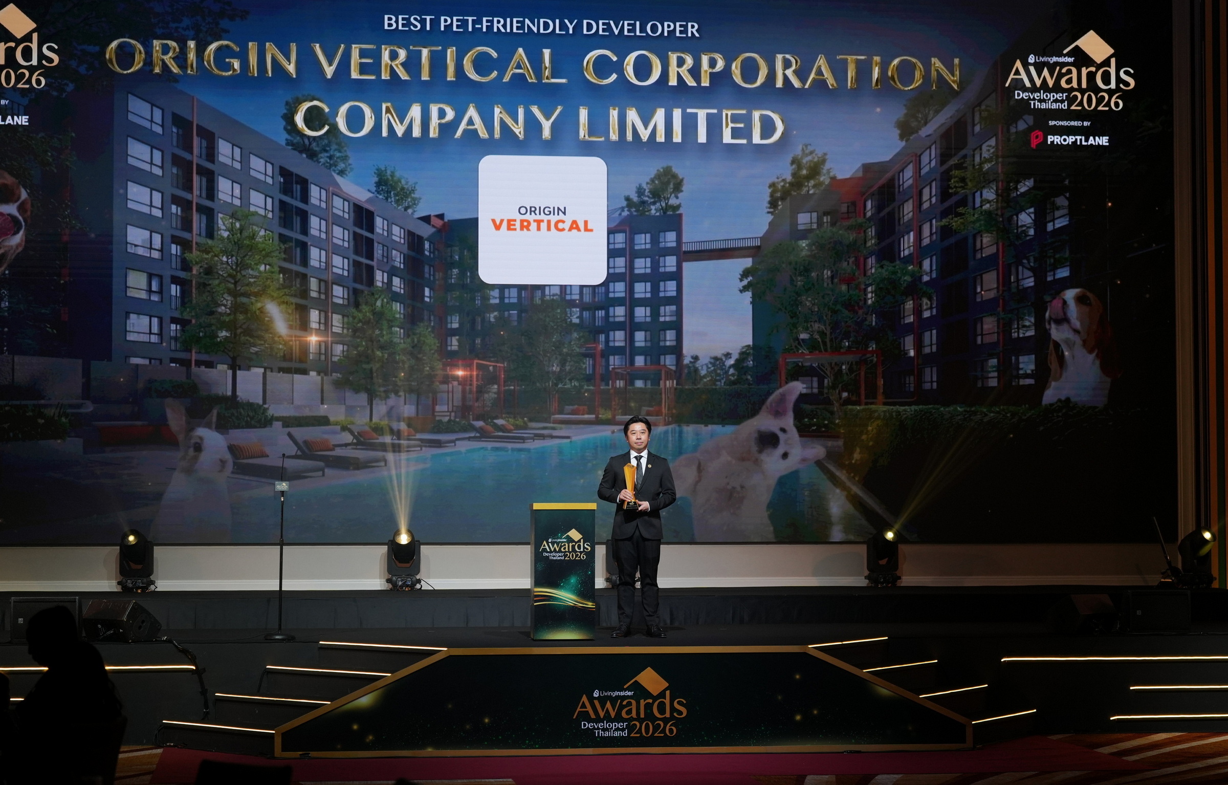 บมจ. ออริจิ้น เวอร์ติเคิล คอร์ปอเรชั่น รับรางวัล Best Pet-Friendly Developer Award