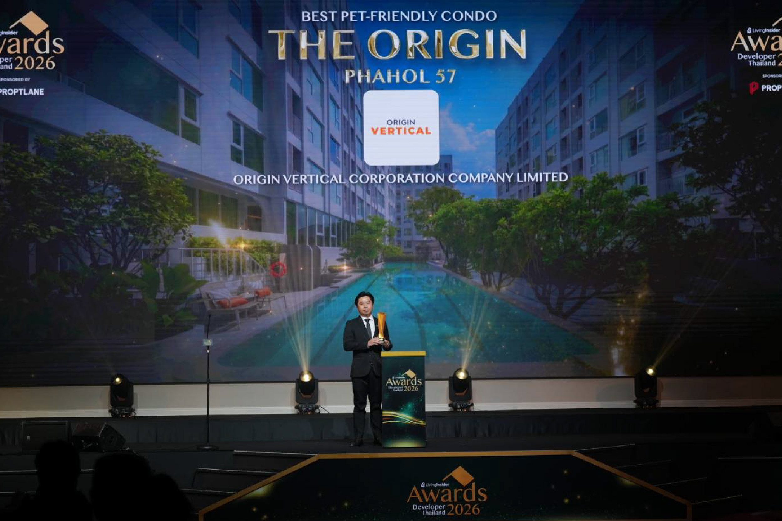 โครงการ The Origin Phahol 57 รับรางวัล Best Pet-Friendly Award (Condo)