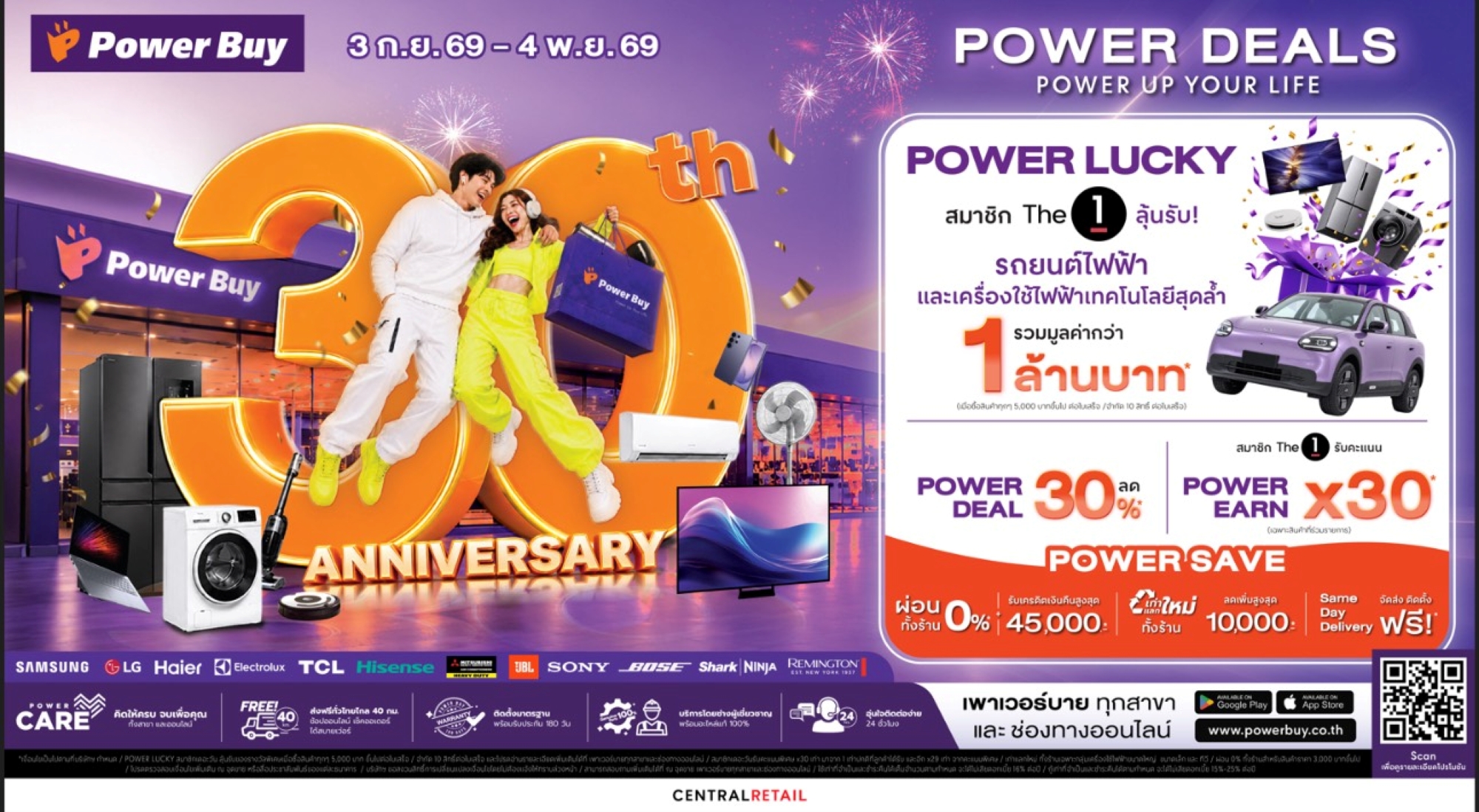 โปรโมชั่น Power Lucky ฉลองครบรอบ 30 ปี เพาเวอร์บาย