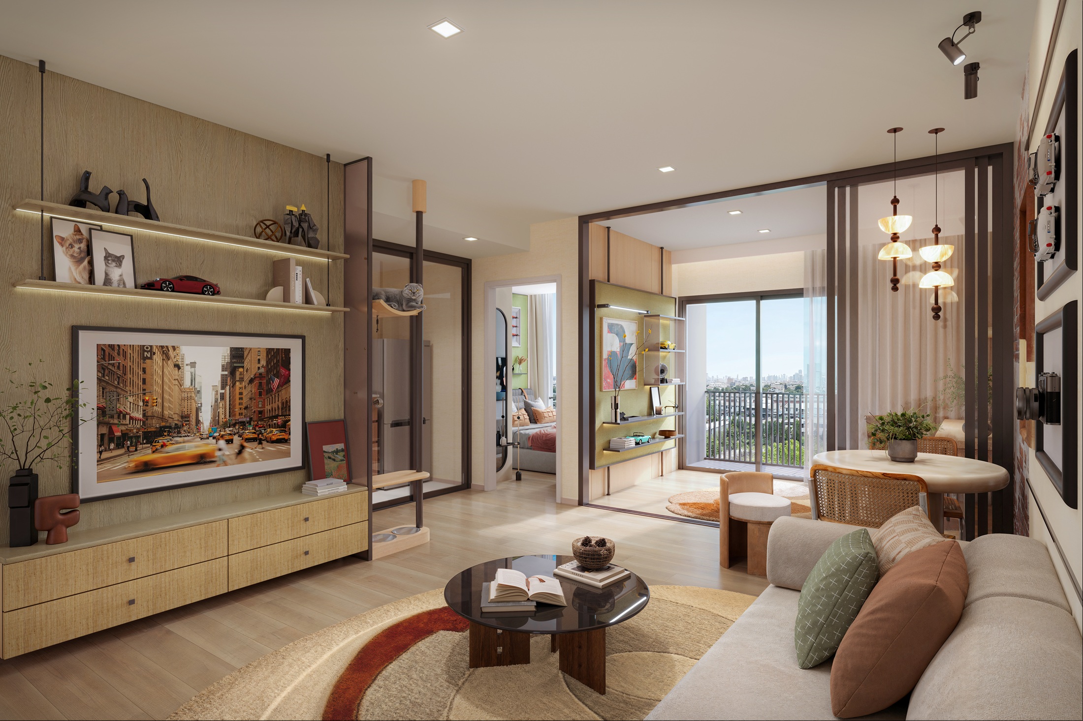 ห้องตัวอย่างแบบ 1 Bedroom Plus CHAPTER ONE BLOC 19 RATCHADA