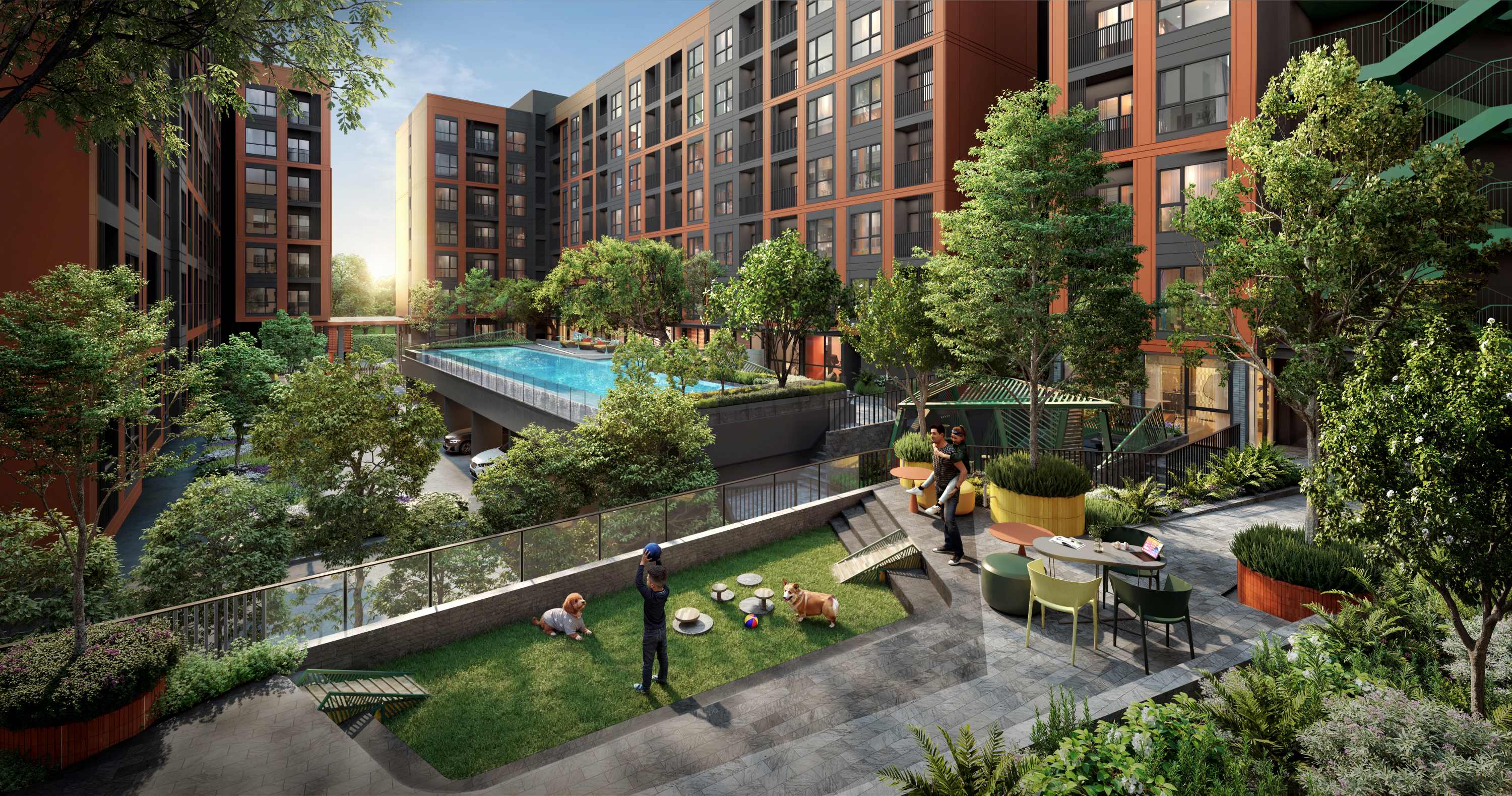 Pet Park ในโครงการ CHAPTER ONE BLOC 19 RATCHADA