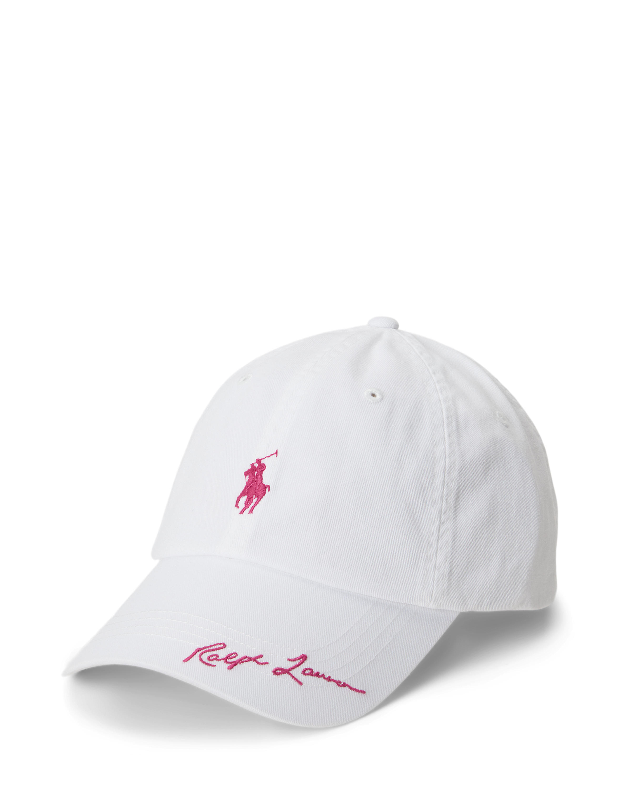 หมวกแก๊ปผ้าทวิลล์ Pink Pony สีขาว