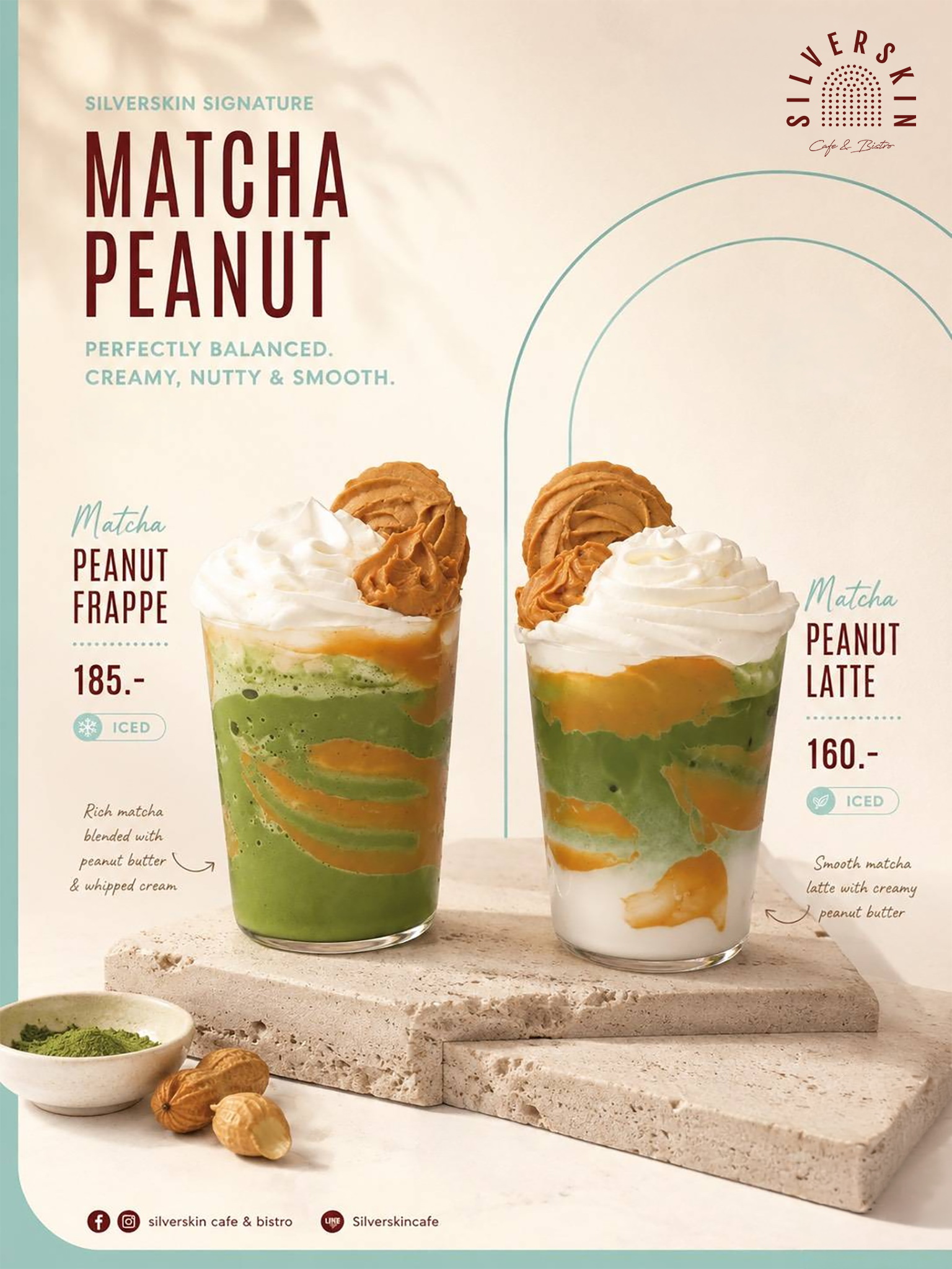 เมนู Matcha Peanut ของ Silverskin Café & Bistro