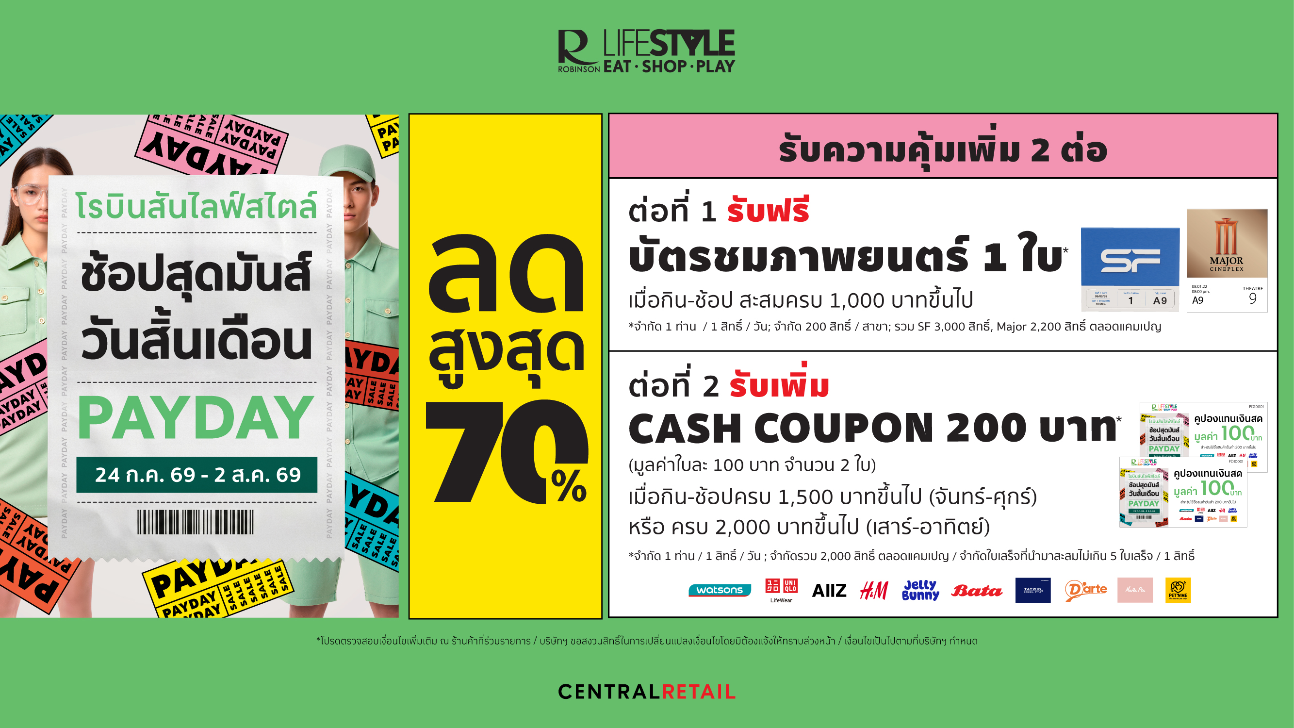 ภาพโปรโมชั่นโรบินสันไลฟ์สไตล์ ช้อปสุดมันส์ วันสิ้นเดือน