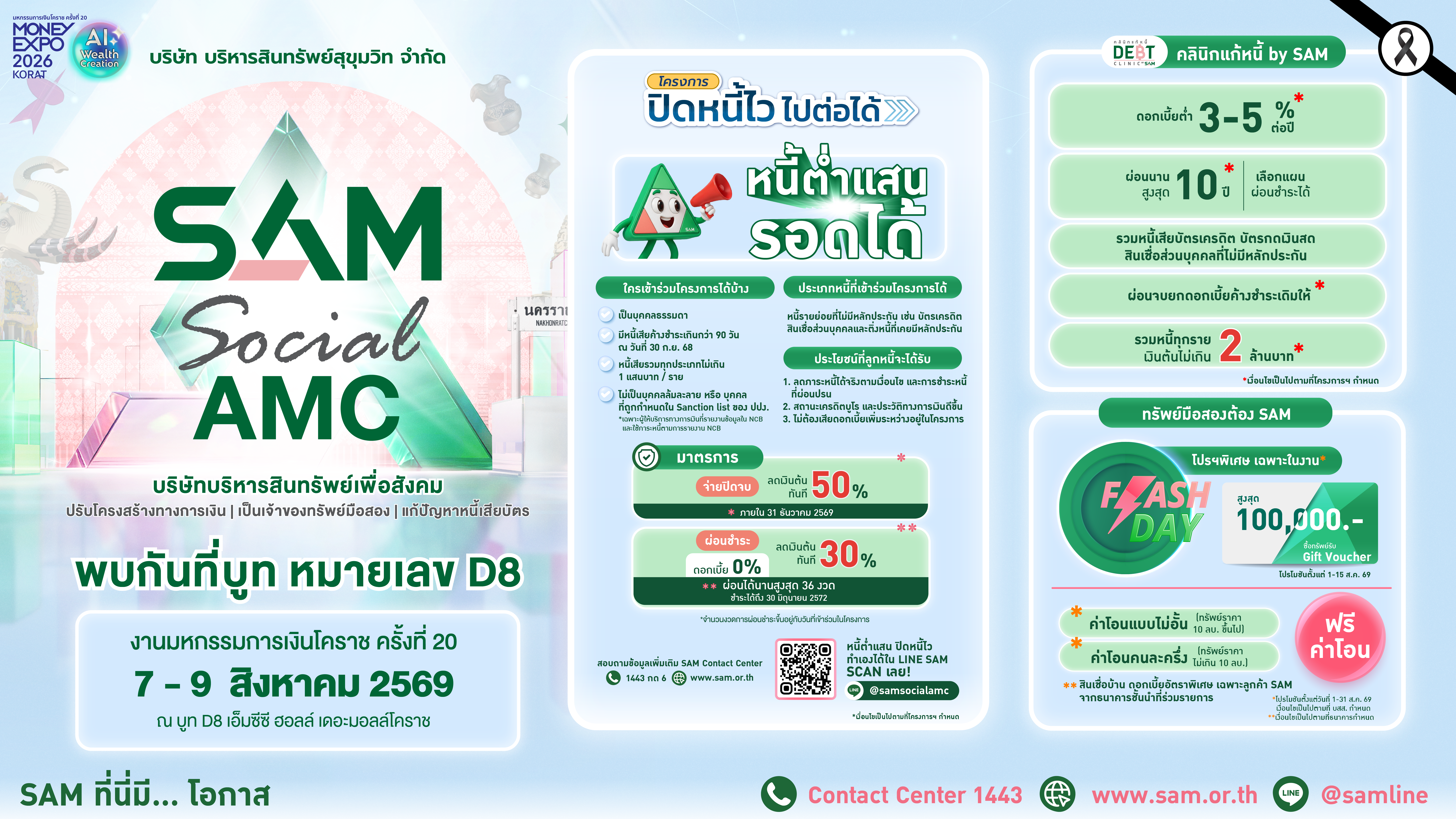SAM บุกภาคอีสาน ร่วมงาน Money Expo Korat 2026 บริการแก้หนี้ครบวงจร