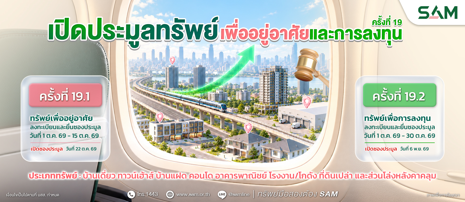 ภาพทรัพย์สินที่นำออกประมูล ครั้งที่ 19 ของ SAM