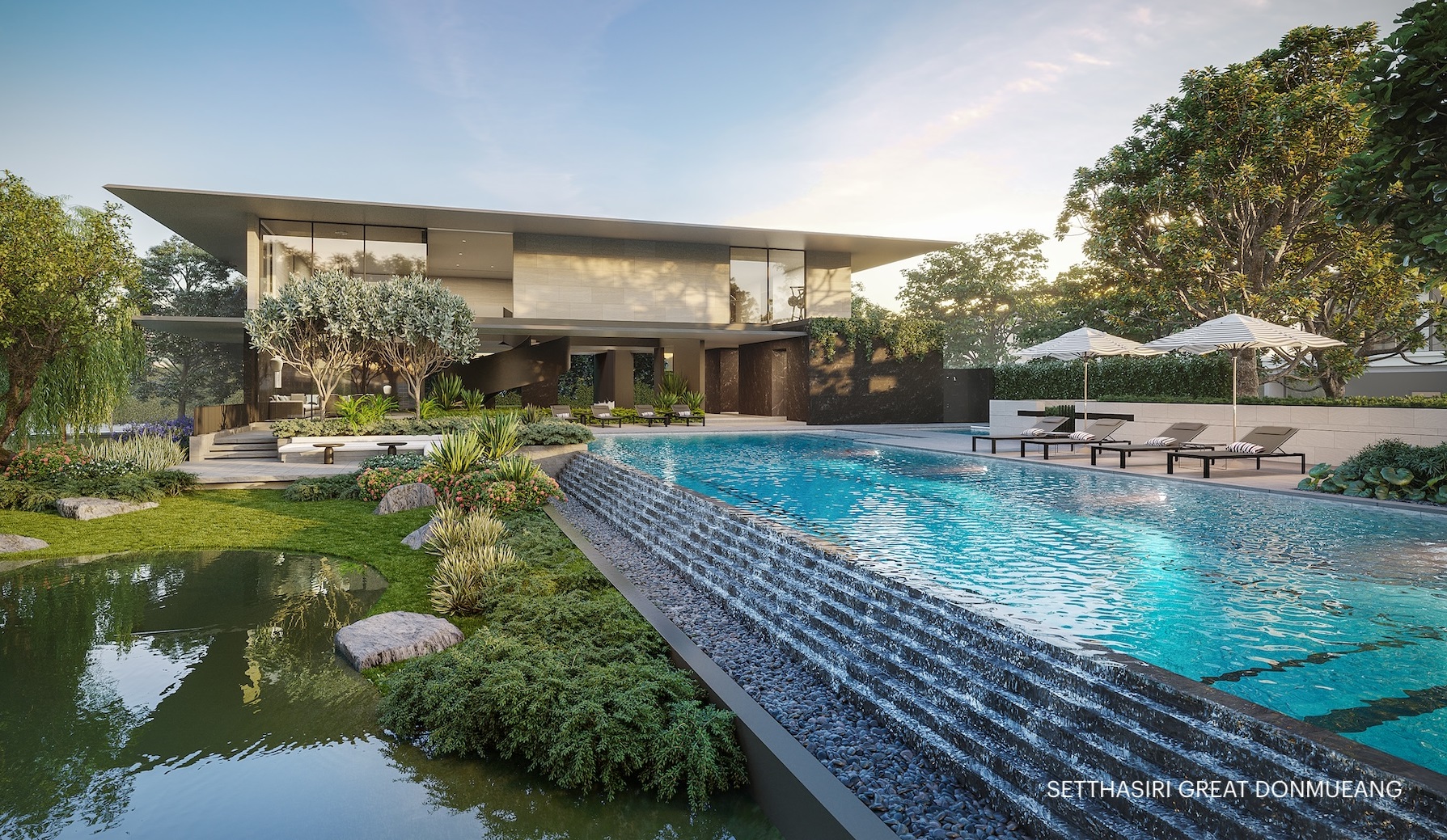 คลับเฮาส์สไตล์ The Real Modern Design โครงการเศรษฐสิริ เกรท ดอนเมือง