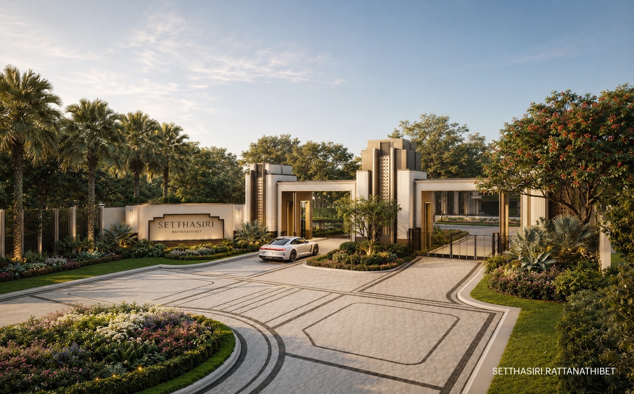 Main Gate สไตล์ Modern Art Deco โครงการเศรษฐสิริ รัตนาธิเบศร์