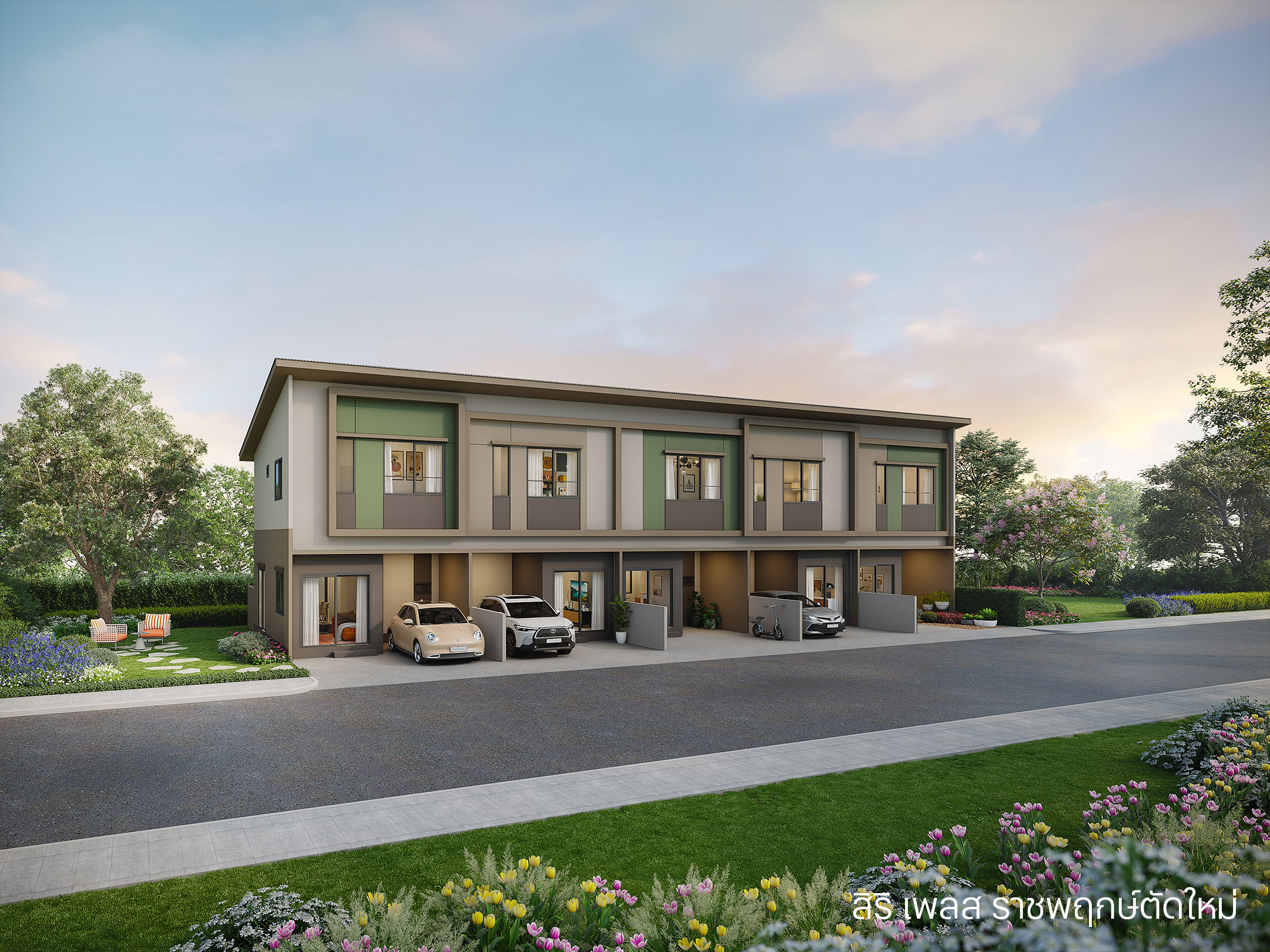 ทาวน์โฮม สไตล์ Modern Loft โครงการสิริ เพลส ราชพฤกษ์ตัดใหม่