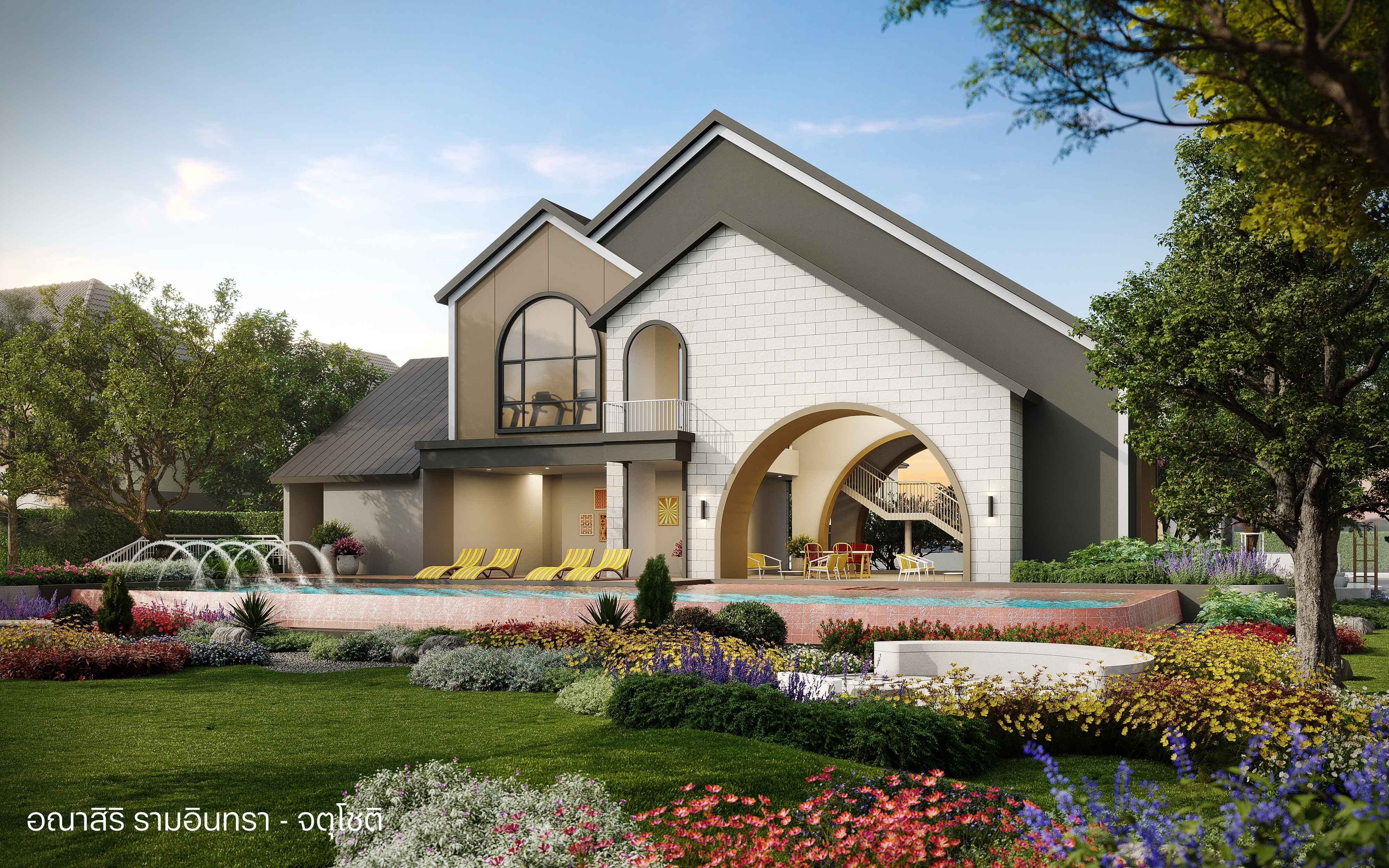 คลับเฮาส์ สไตล์ Modern Barn House โครงการอณาสิริ รามอินทรา – จตุโชติ