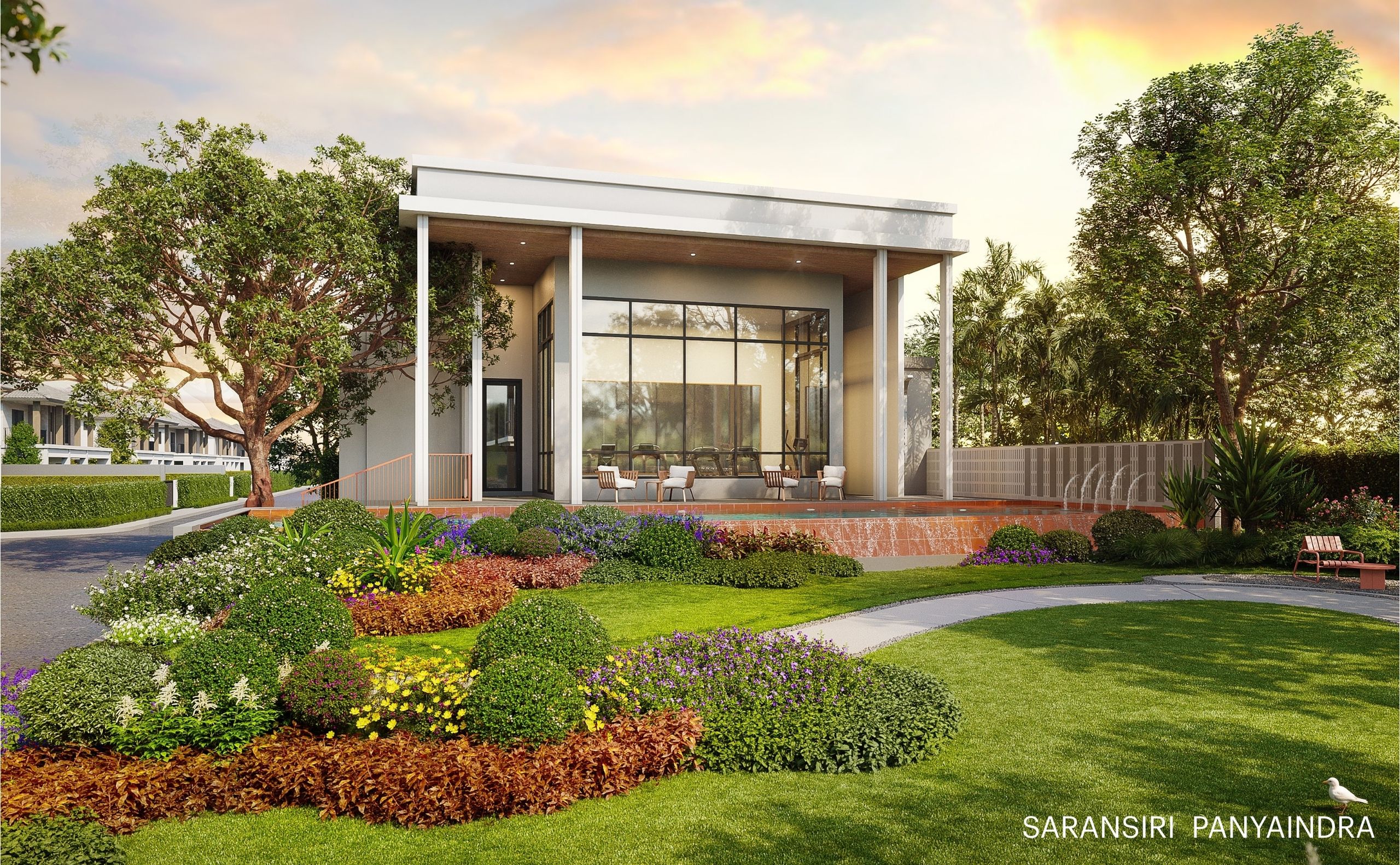 คลับเฮาส์ สไตล์ Modern Serenity โครงการสราญสิริ ปัญญาอินทรา