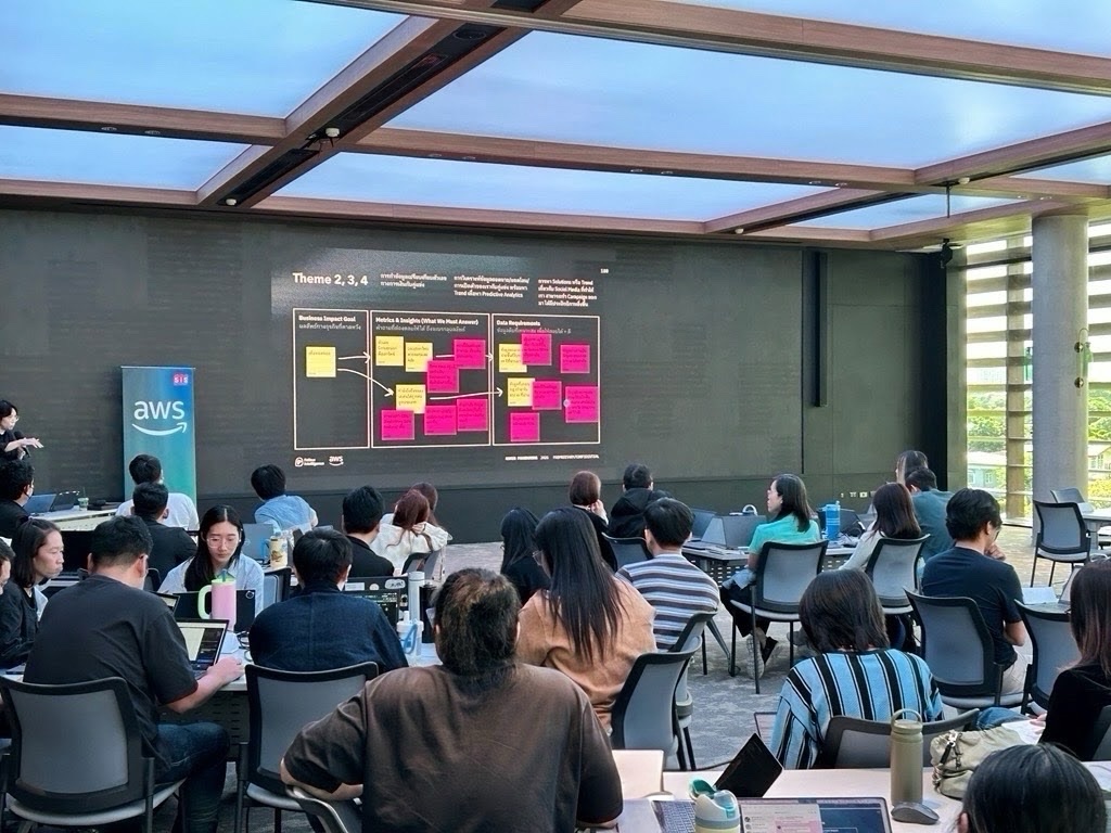 บรรยากาศการแลกเปลี่ยนความรู้ใน AI Workshop